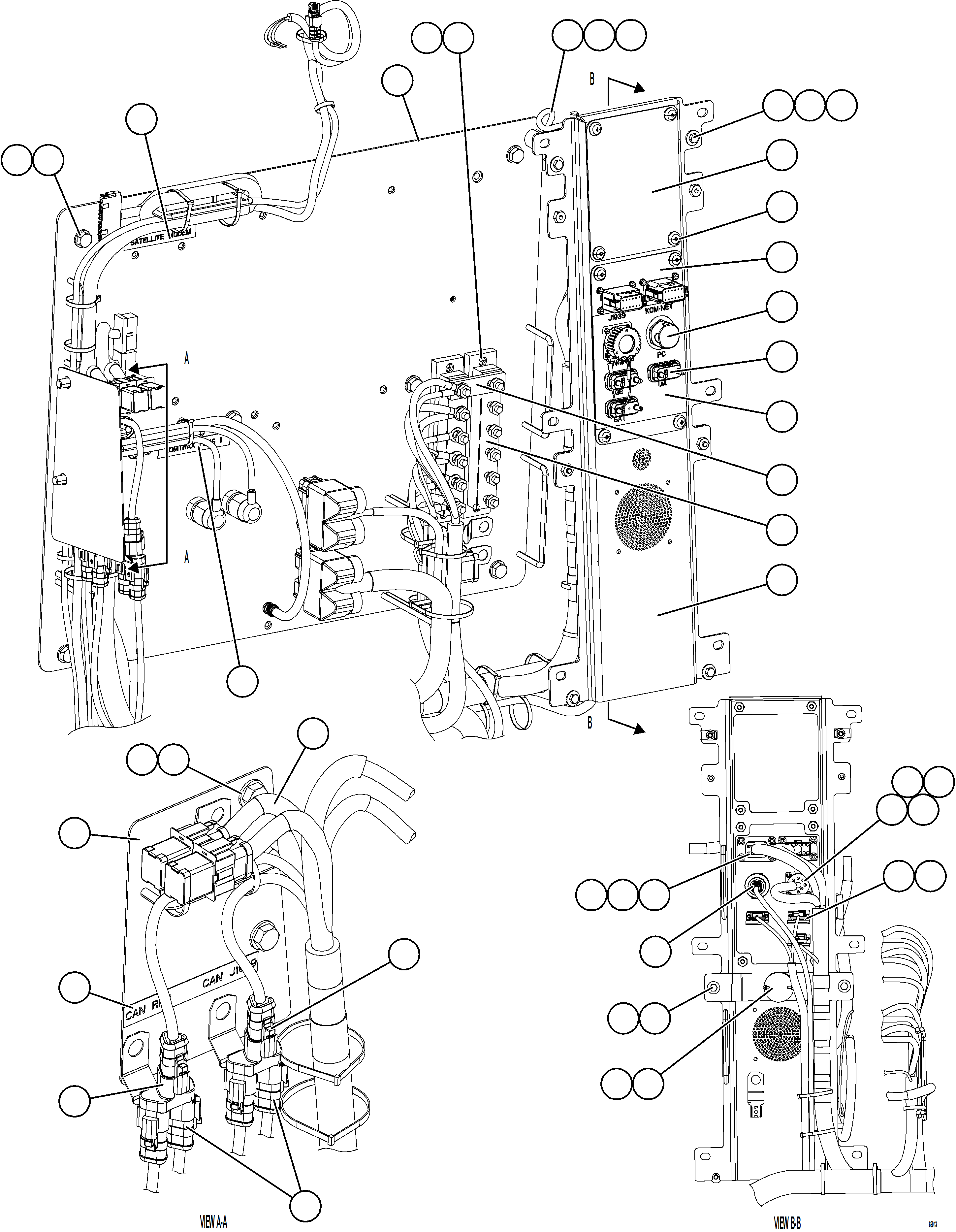 Dump Trucks Komatsu / AFE77-U 830E-5 S/N A50066 - A50067  COPPER MOUNTAIN(AFE77-U) / INTERNAL CAB WIRING    1/2(134 : 69013)