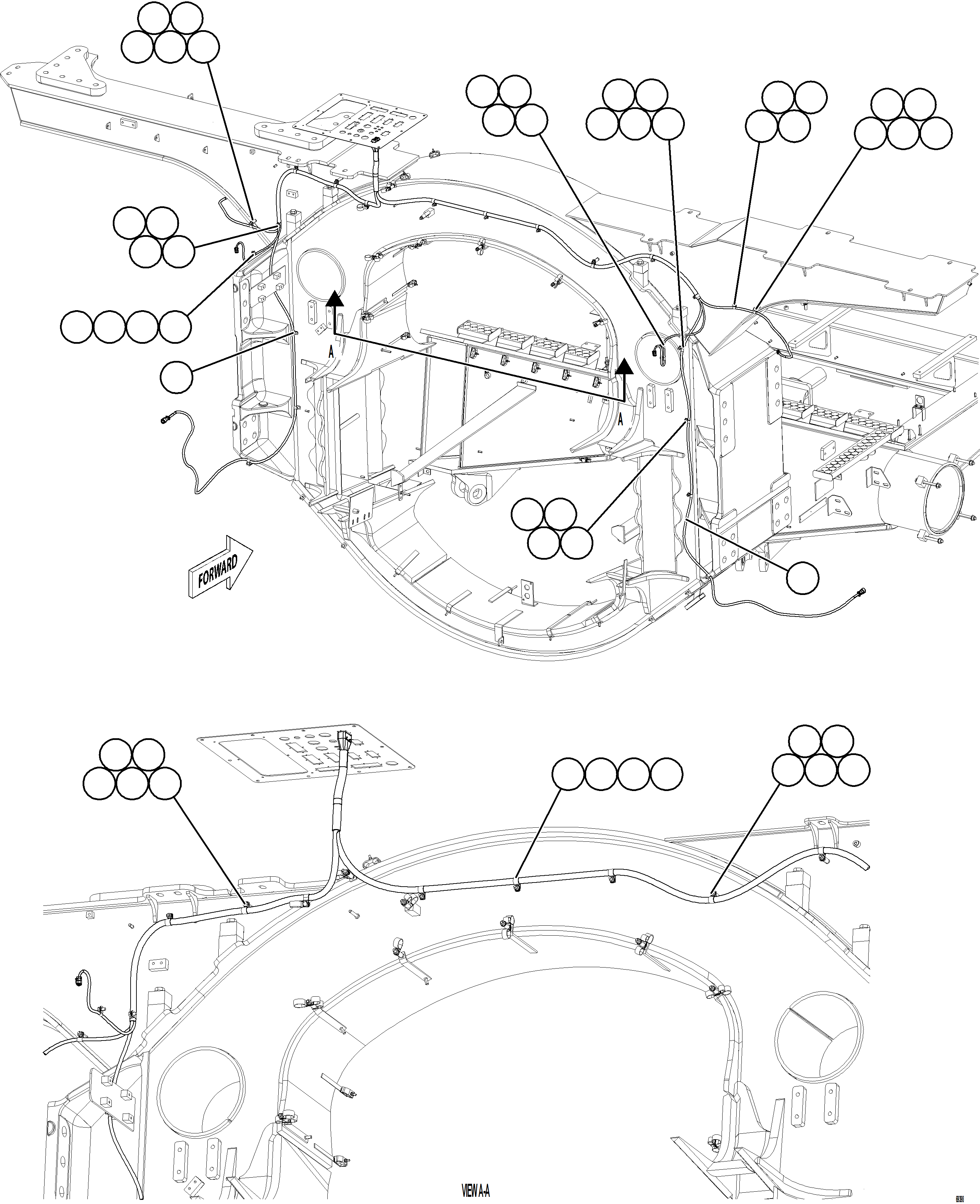 Dump Trucks Komatsu / AFE77-U 830E-5 S/N A50066 - A50067  COPPER MOUNTAIN(AFE77-U) / FRONT WHEEL SPEED SENSOR WIRING HARNESS(152 : 69398)