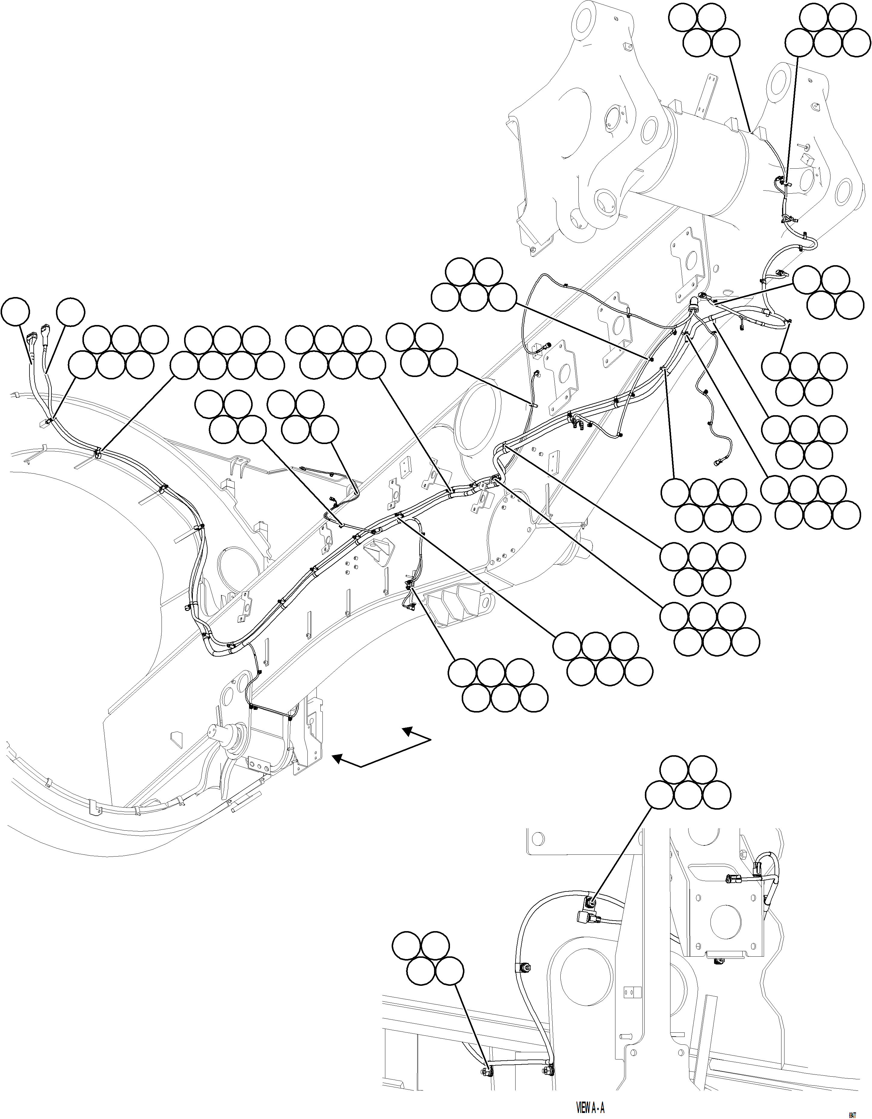 Dump Trucks Komatsu / AFE77-U 830E-5 S/N A50066 - A50067  COPPER MOUNTAIN(AFE77-U) / RIGHT REAR FRAME RAIL HARNESS(162 : 69477)