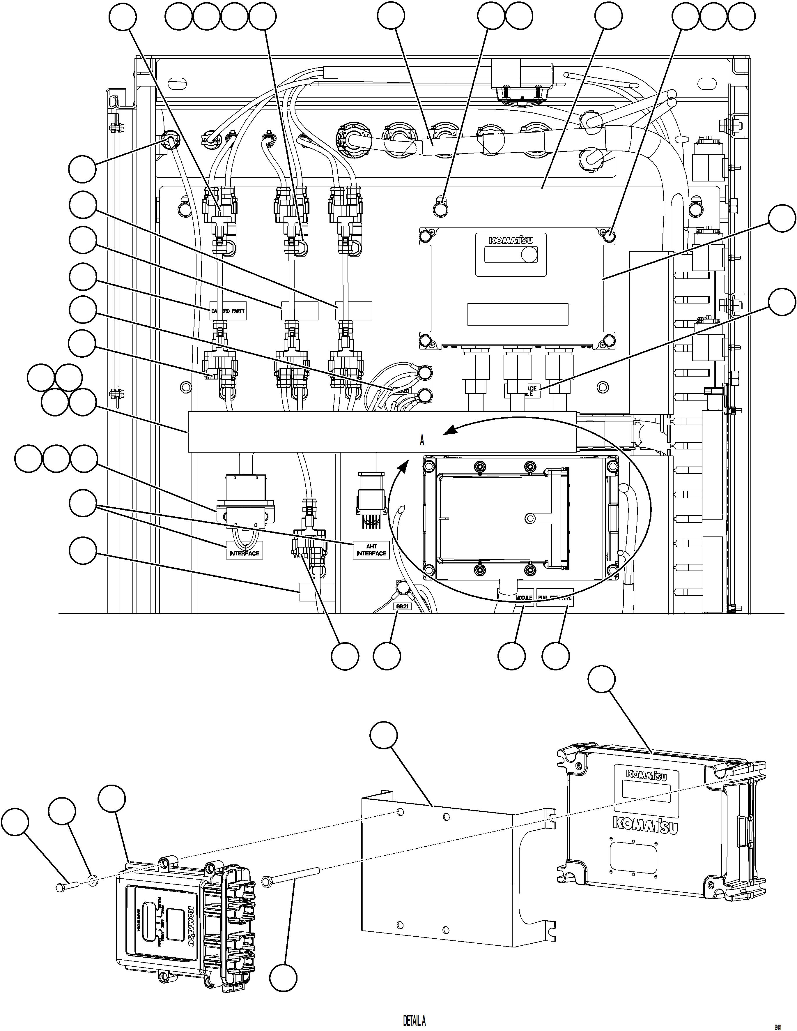 Dump Trucks Komatsu / AFE77-U 830E-5 S/N A50066 - A50067  COPPER MOUNTAIN(AFE77-U) / AUXILIARY CTRL CABINET COMPONENTS - LH WALL    1/2(186 : 69041)