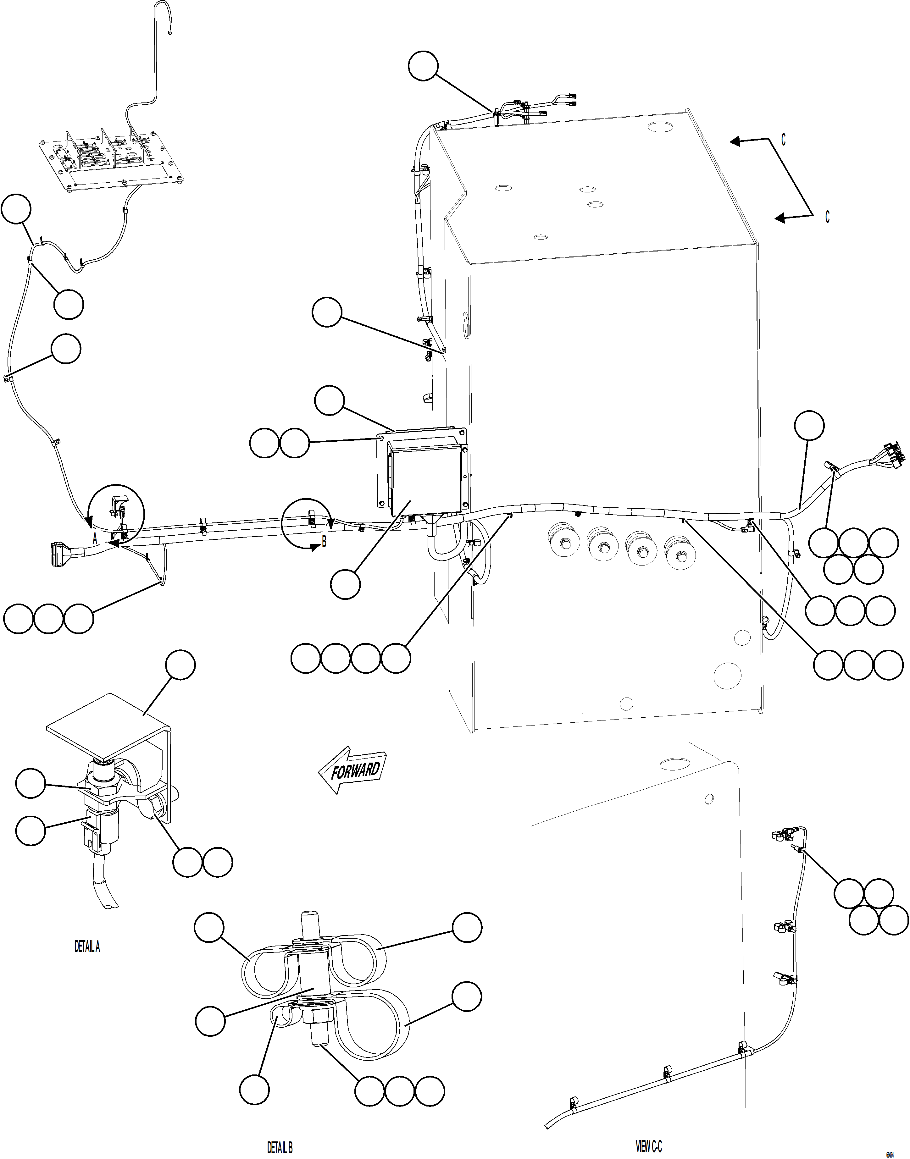 Dump Trucks Komatsu / AFE77-U 830E-5 S/N A50066 - A50067  COPPER MOUNTAIN(AFE77-U) / DEF EXHAUST WIRING    1/2(198 : 69474)
