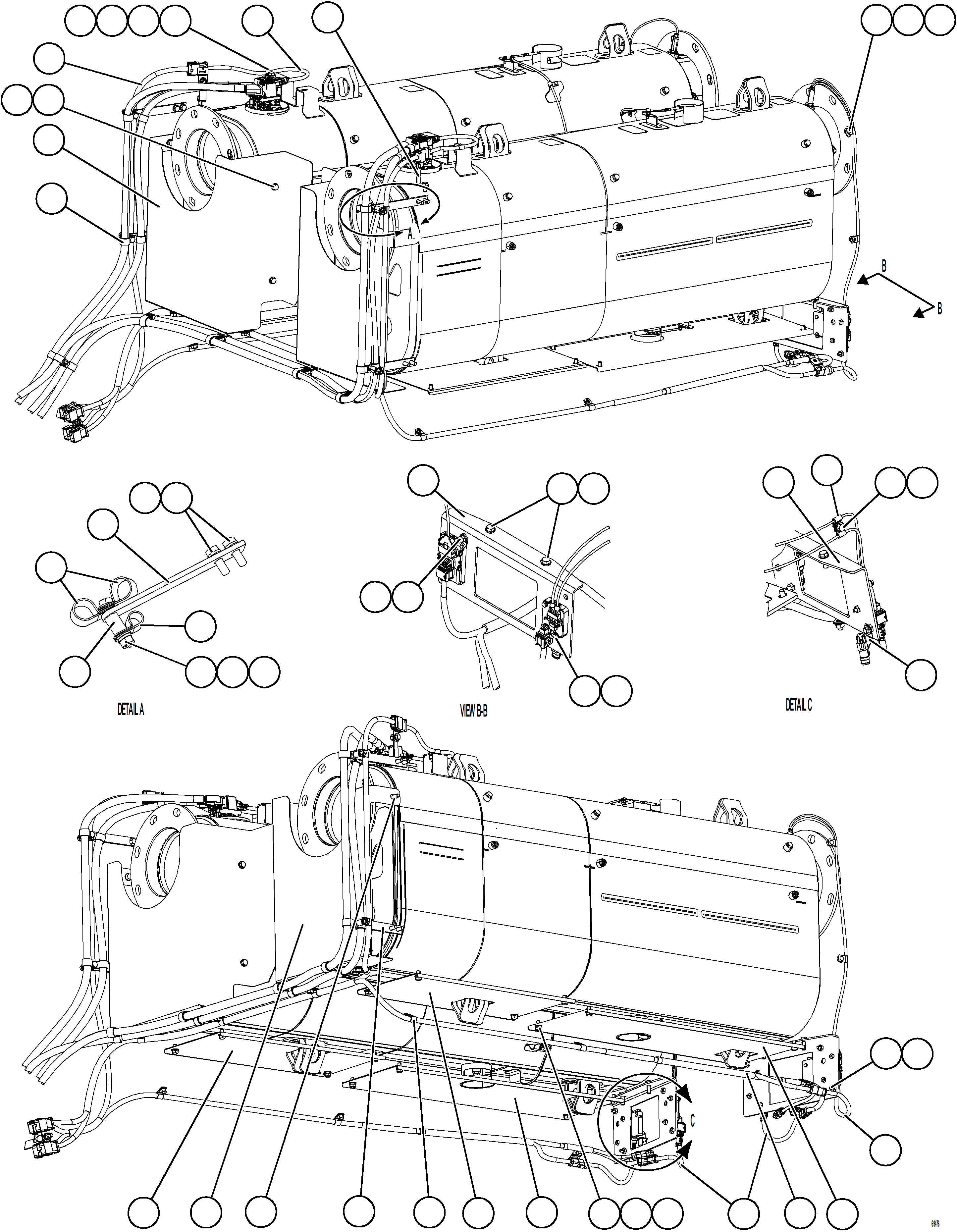 Dump Trucks Komatsu / AFE77-U 830E-5 S/N A50066 - A50067  COPPER MOUNTAIN(AFE77-U) / DEF EXHAUST WIRING    2/2(200 : 69476)