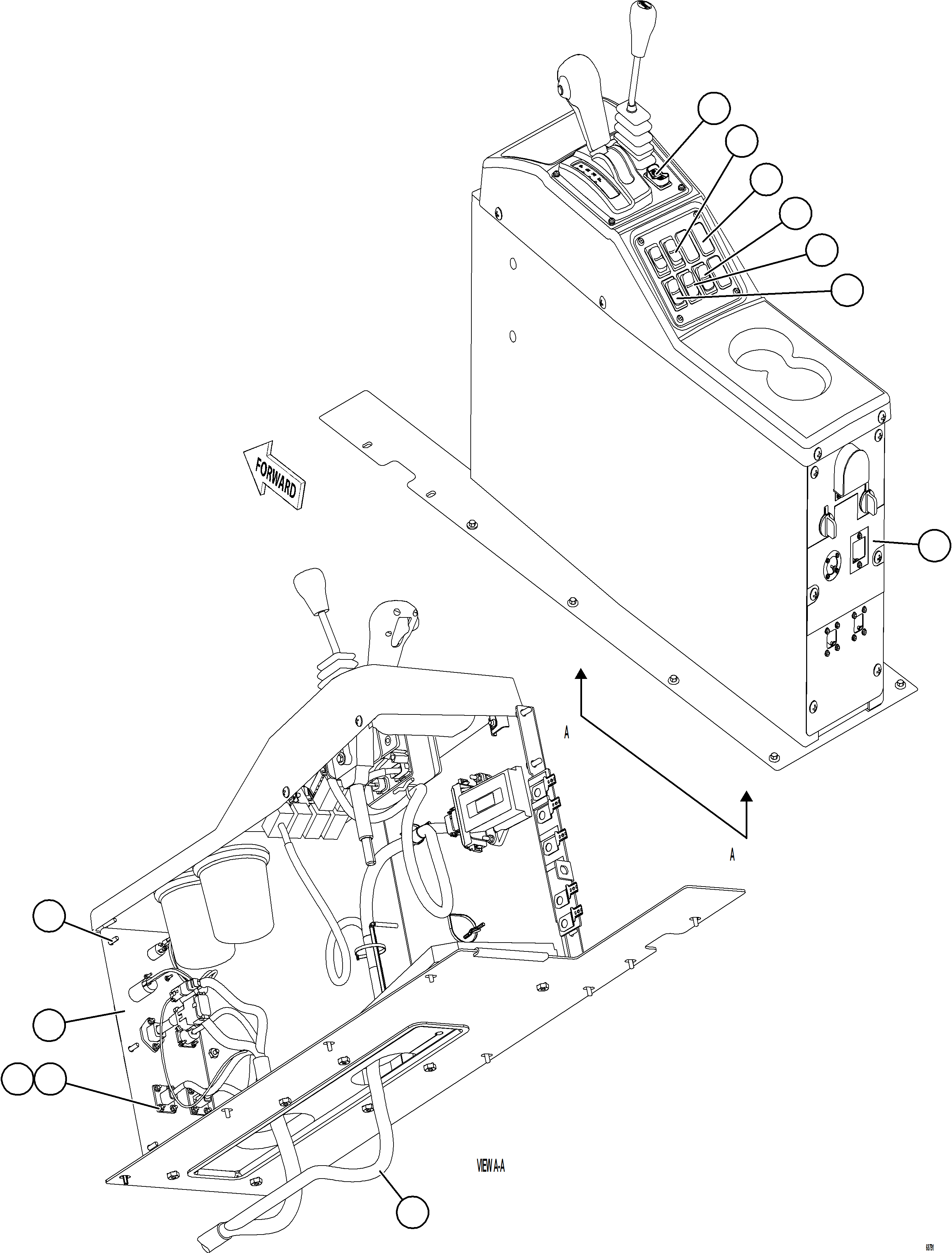Dump Trucks Komatsu / AFE77-U 830E-5 S/N A50066 - A50067  COPPER MOUNTAIN(AFE77-U) / CENTER CONSOLE MODULE    1/3(544 : 68791)