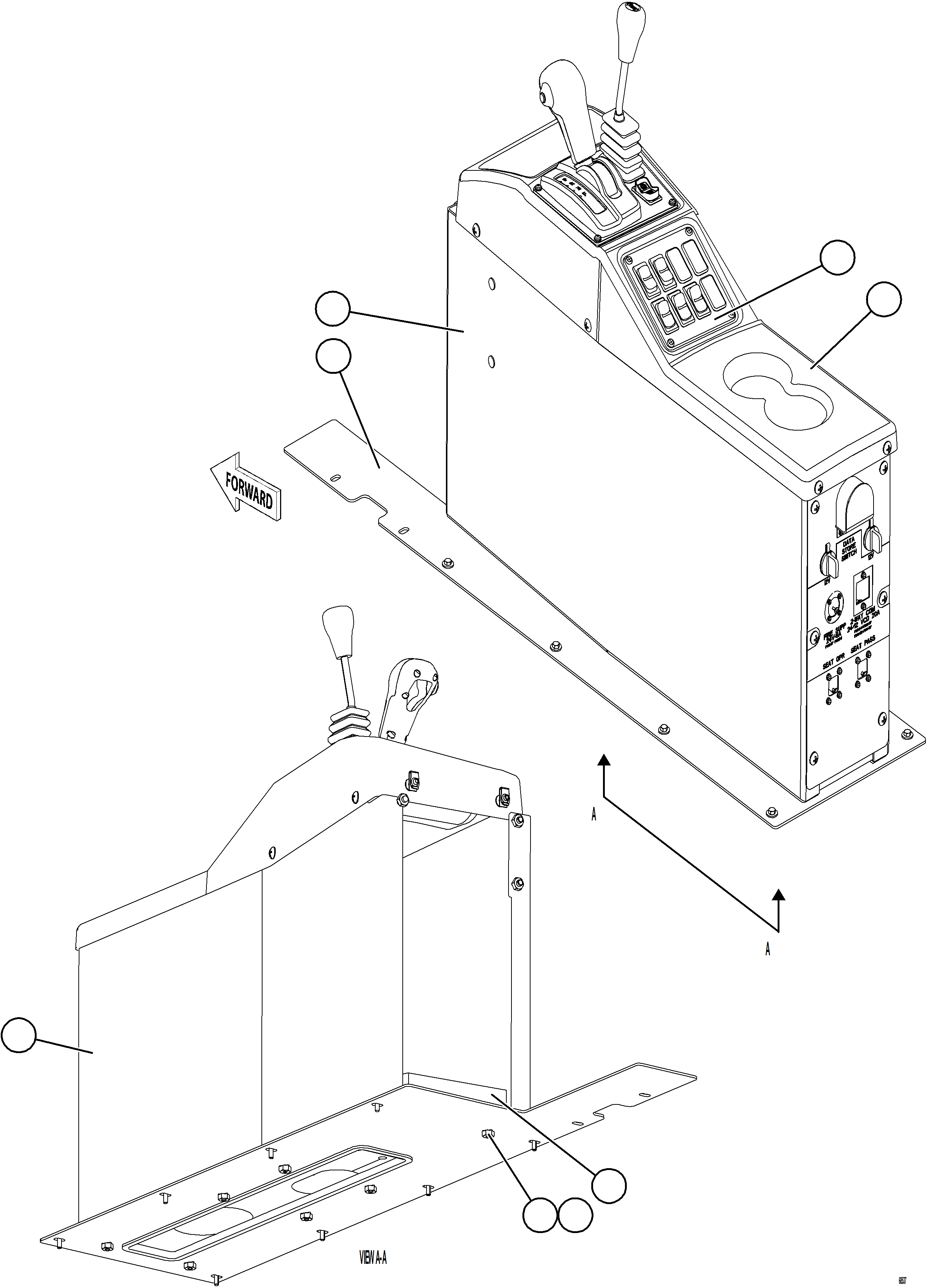 Dump Trucks Komatsu / AFE77-U 830E-5 S/N A50066 - A50067  COPPER MOUNTAIN(AFE77-U) / CENTER CONSOLE MODULE    3/3(548 : 68537)