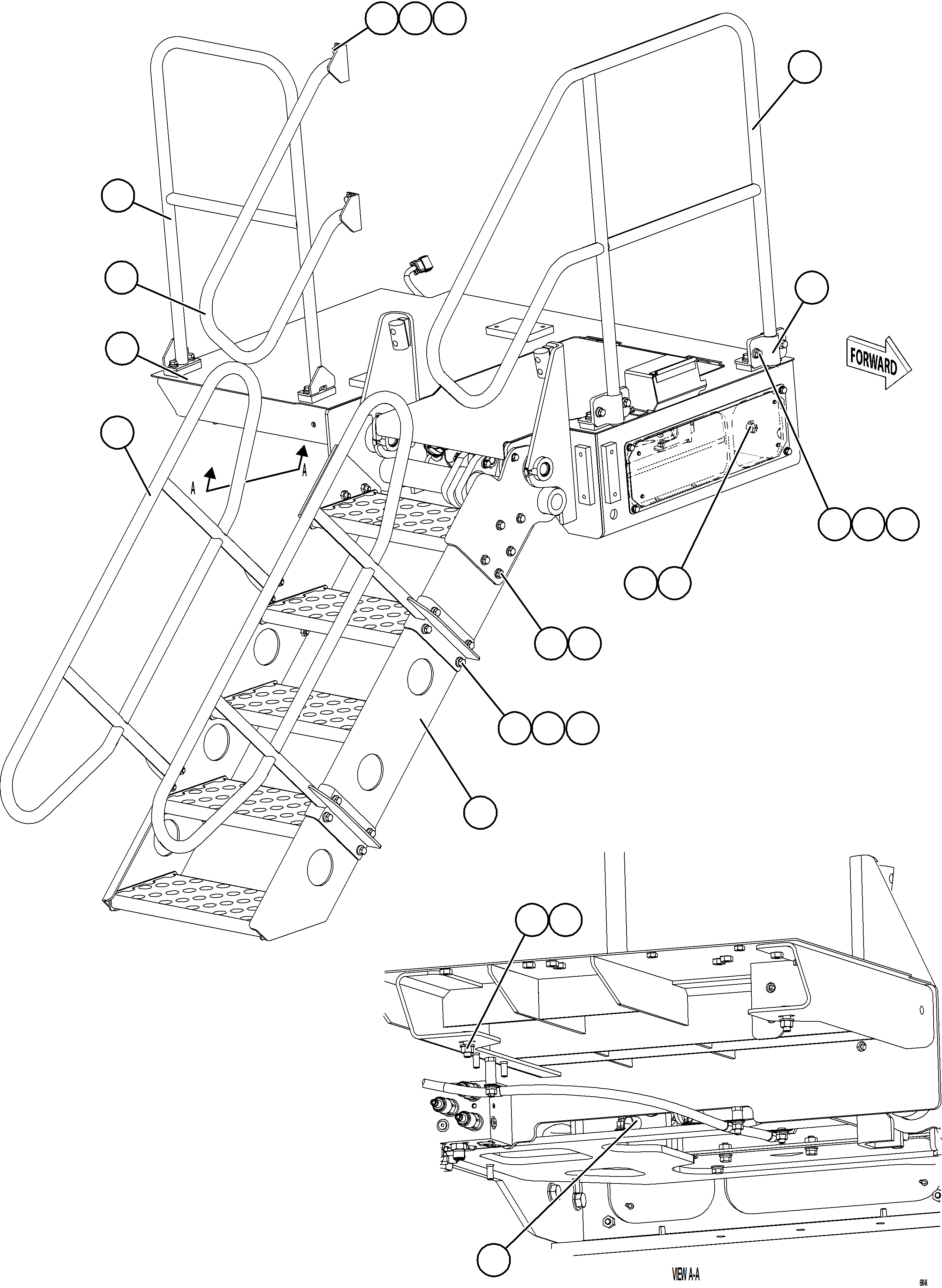 Dump Trucks Komatsu / AFE77-U 830E-5 S/N A50066 - A50067  COPPER MOUNTAIN(AFE77-U) / RETRACTABLE LADDER    1/2(826 : 69046)