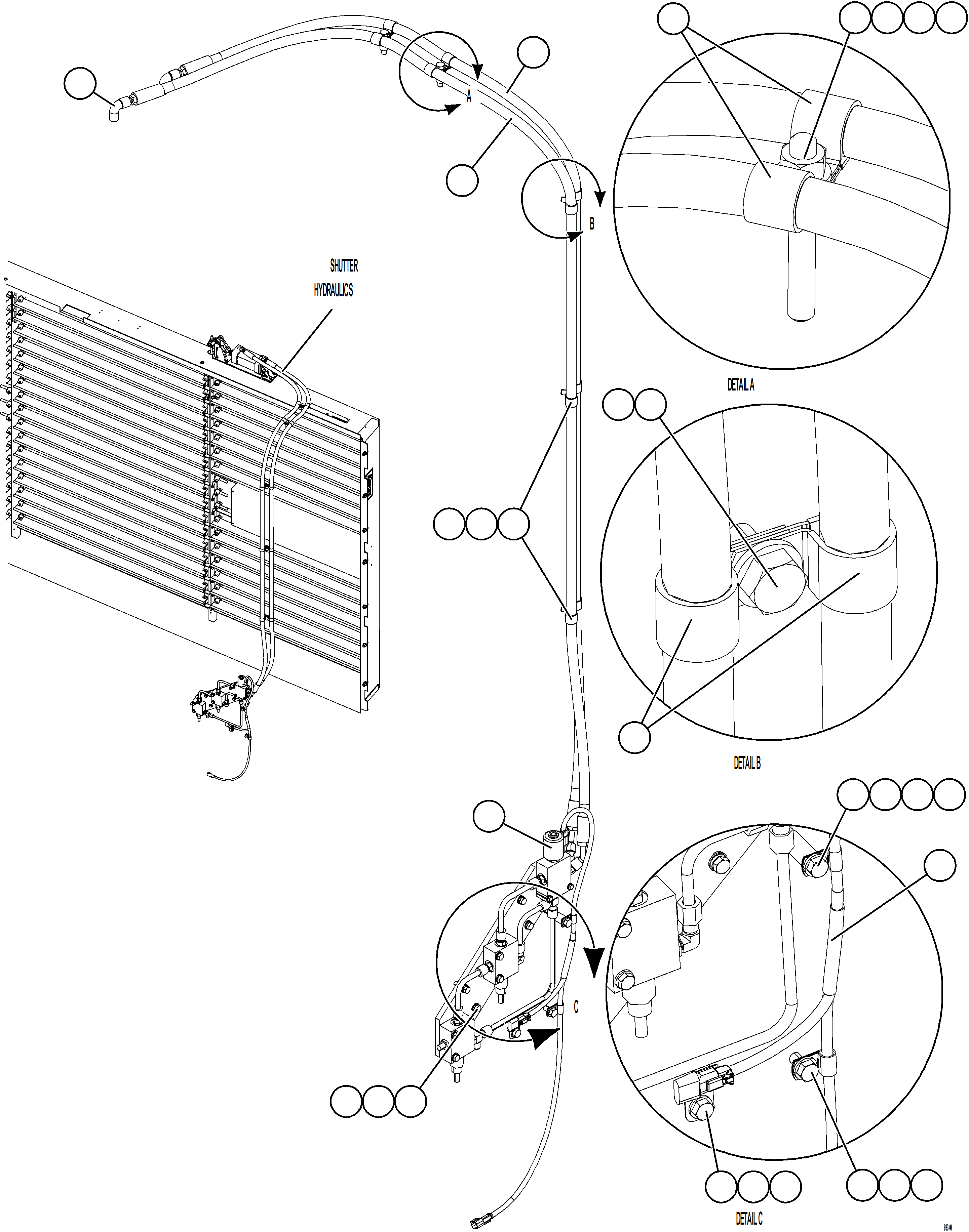 Dump Trucks Komatsu / AFE77-U 830E-5 S/N A50066 - A50067  COPPER MOUNTAIN(AFE77-U) / RADIATOR SHUTTER INSTALLATION    2/2(850 : 69340)