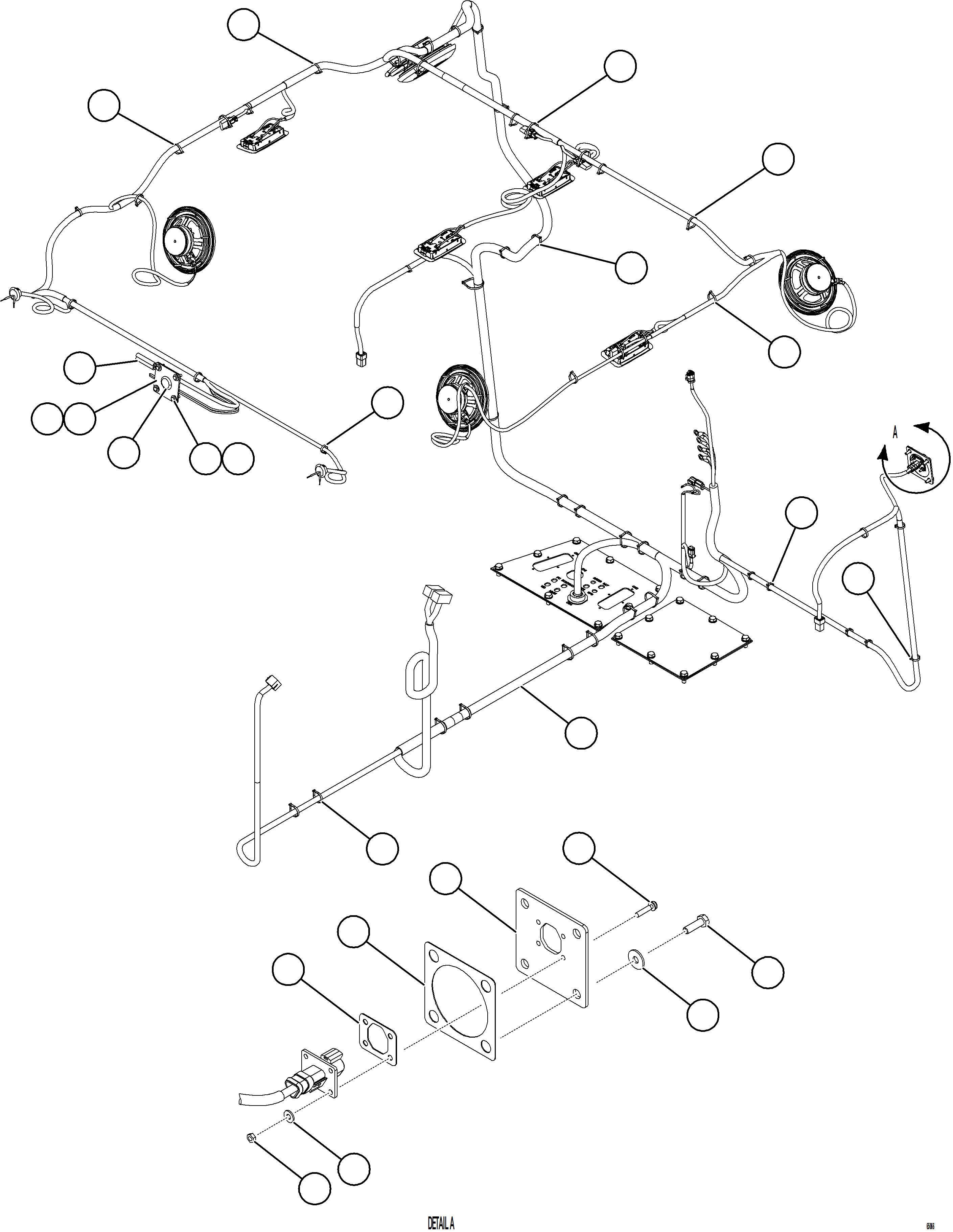 Dump Trucks Komatsu / AFE78-AA 930E-5 S/N A40107 - A40110, A40113 - A40114, A40119 - A40120  SOUTH FLANK(AFE78-AA) / CAB INTERNAL WIRING(650 : 65066)