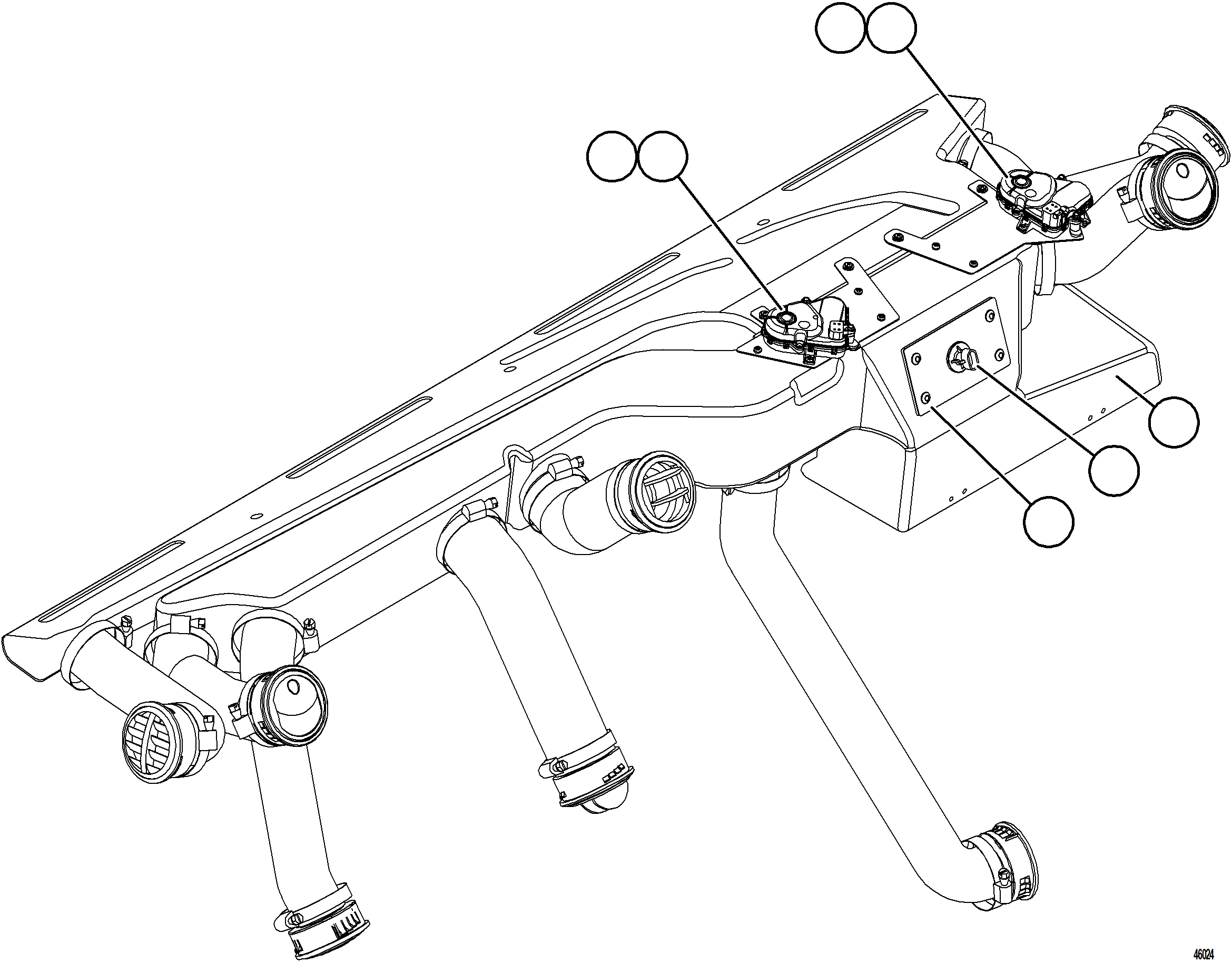 Dump Trucks Komatsu / AFE78-AA 930E-5 S/N A40107 - A40110, A40113 - A40114, A40119 - A40120  SOUTH FLANK(AFE78-AA) / HVAC DUCT ASSEMBLY    58E-98-20022(672 : 46024)
