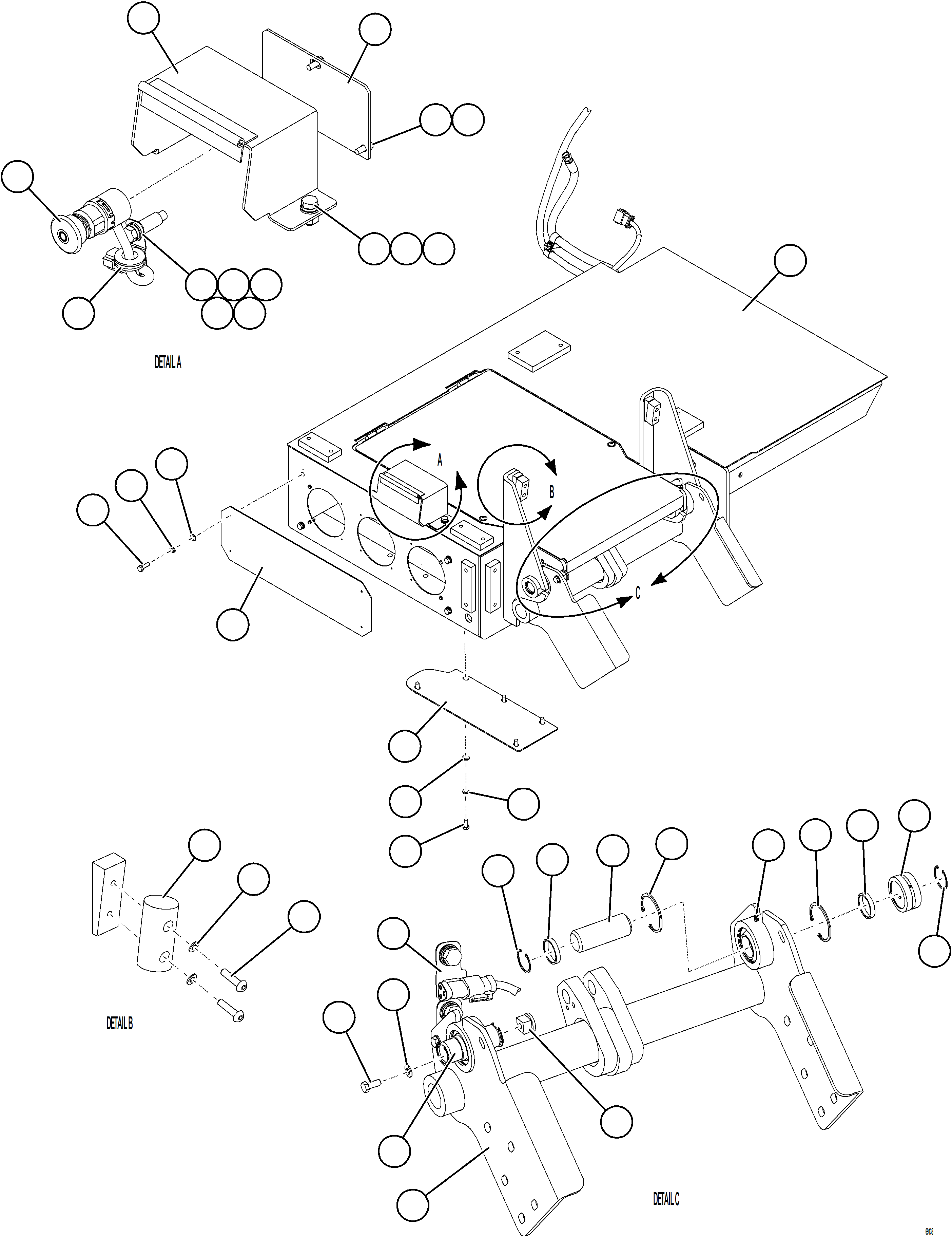 Dump Trucks Komatsu / AFE78-AA 930E-5 S/N A40107 - A40110, A40113 - A40114, A40119 - A40120  SOUTH FLANK(AFE78-AA) / PLATFORM ASSEMBLY    1/2(964 : 69133)
