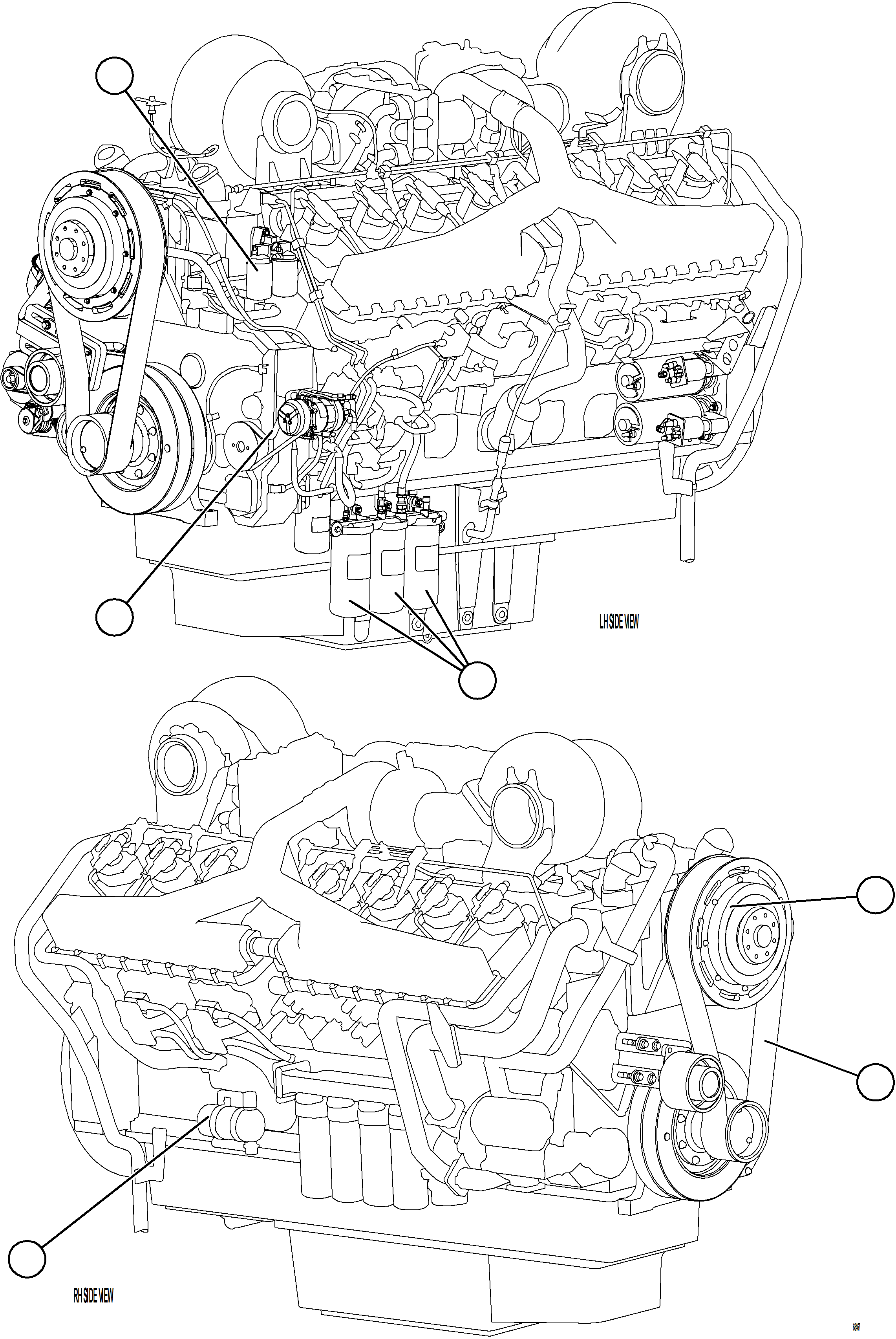 Komatsu parts book diagram for AFE78-D 930E-5 S/N A40027 - A40028 BMA GOONYELLA: ENGINE COMPONENTS