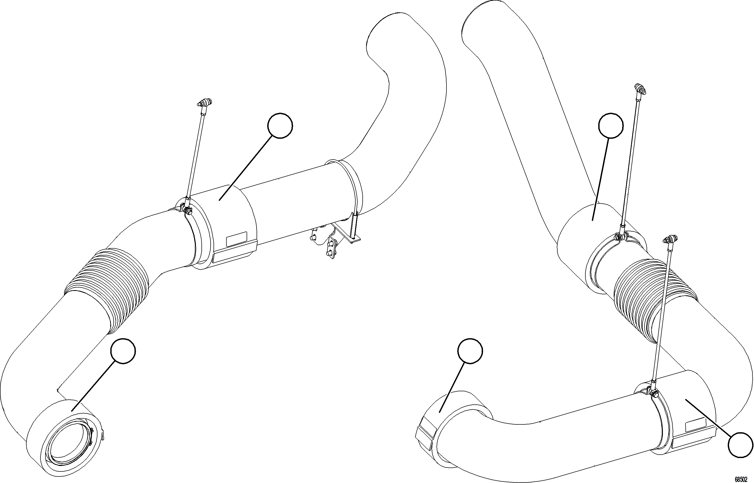 Komatsu parts book diagram for AFE78-D 930E-5 S/N A40027 - A40028 BMA GOONYELLA: EXHAUST BLANKETS - COMMON
