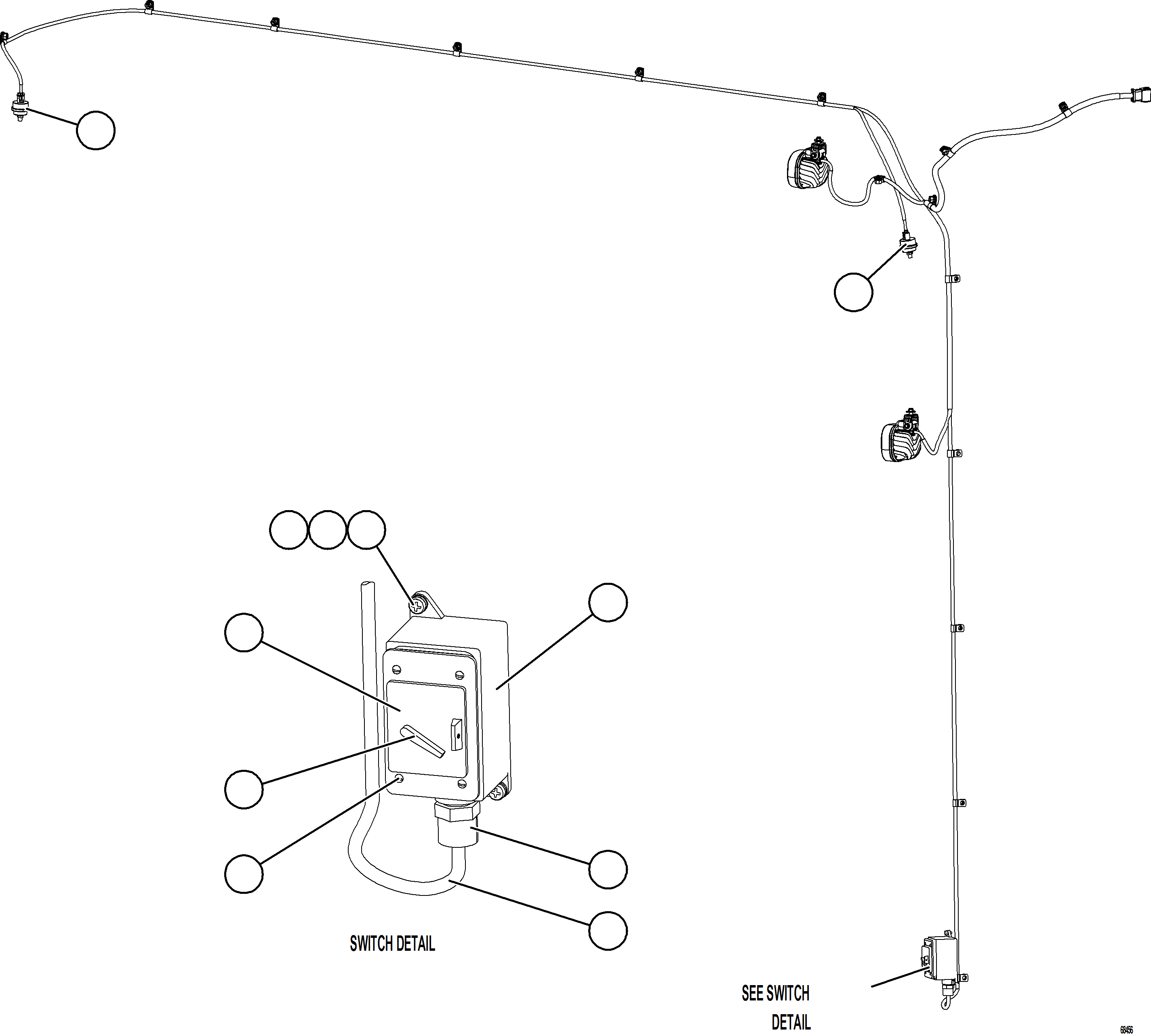 Komatsu parts book diagram for AFE78-D 930E-5 S/N A40027 - A40028 BMA GOONYELLA: LH ENGINE SWITCHES