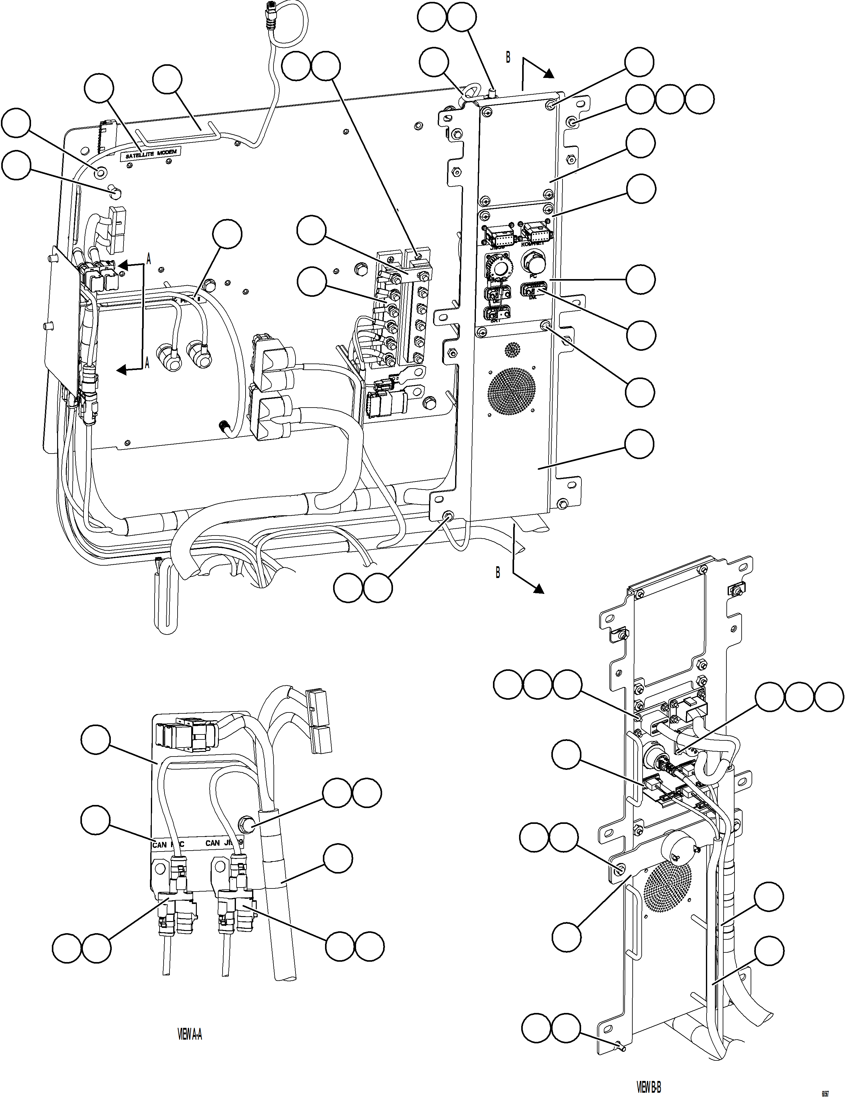 Komatsu parts book diagram for AFE78-D 930E-5 S/N A40027 - A40028 BMA GOONYELLA: INTERNAL CAB WIRING    1/2