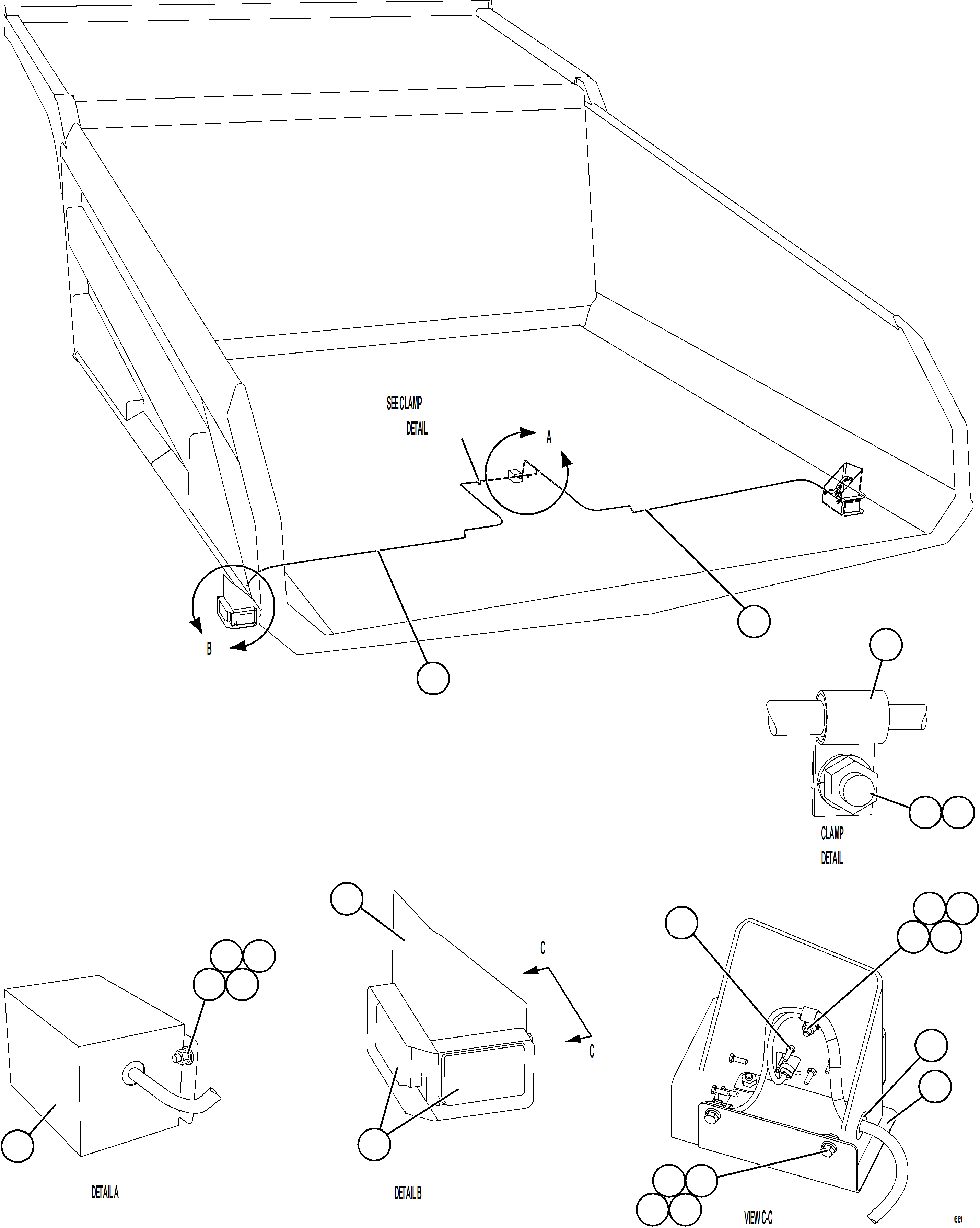 Komatsu parts book diagram for AFE78-D 930E-5 S/N A40027 - A40028 BMA GOONYELLA: REAR TURN & CLEARANCE LIGHTS