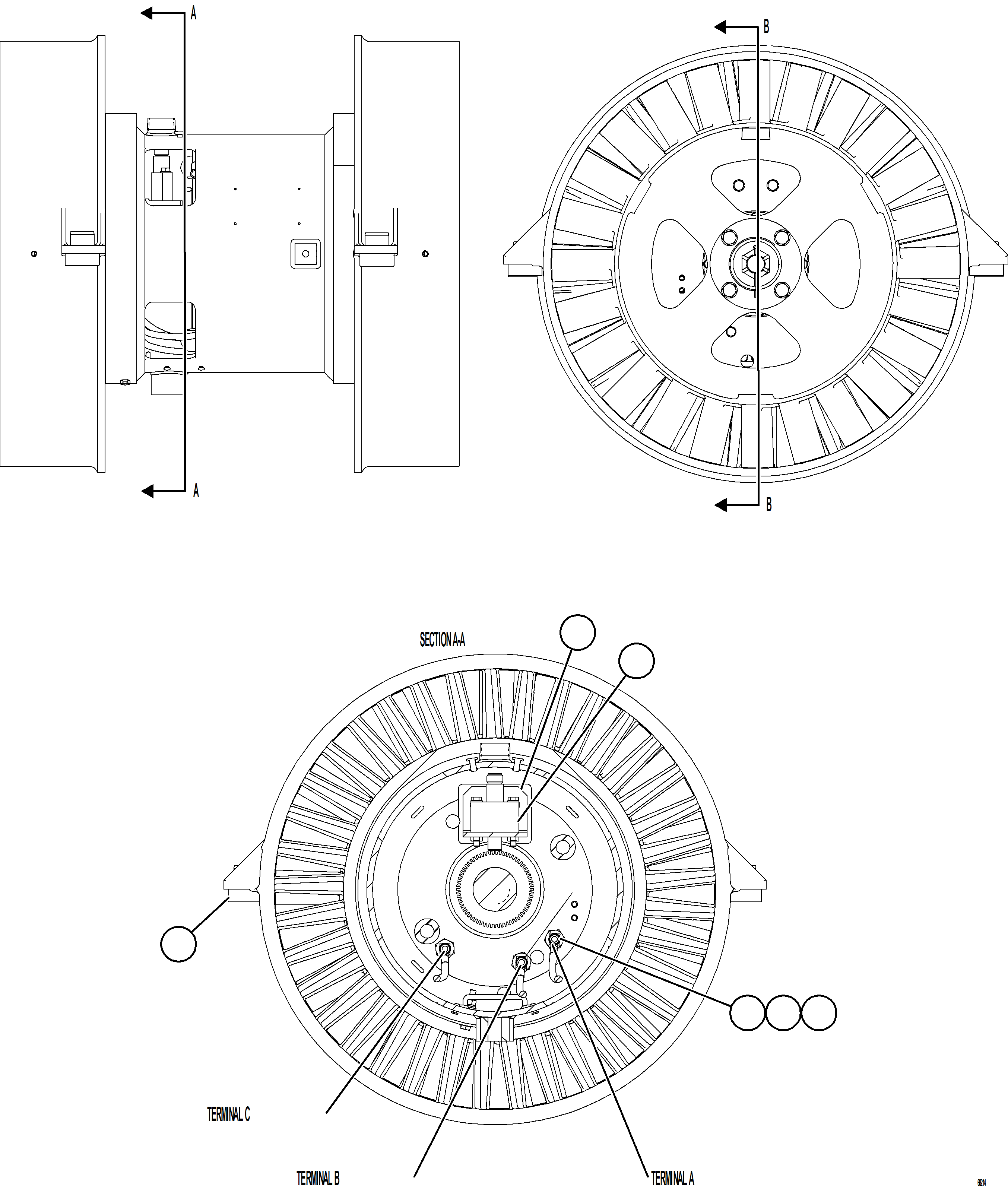Komatsu parts book diagram for AFE78-D 930E-5 S/N A40027 - A40028 BMA GOONYELLA: BLOWER MOTOR (WIRING)