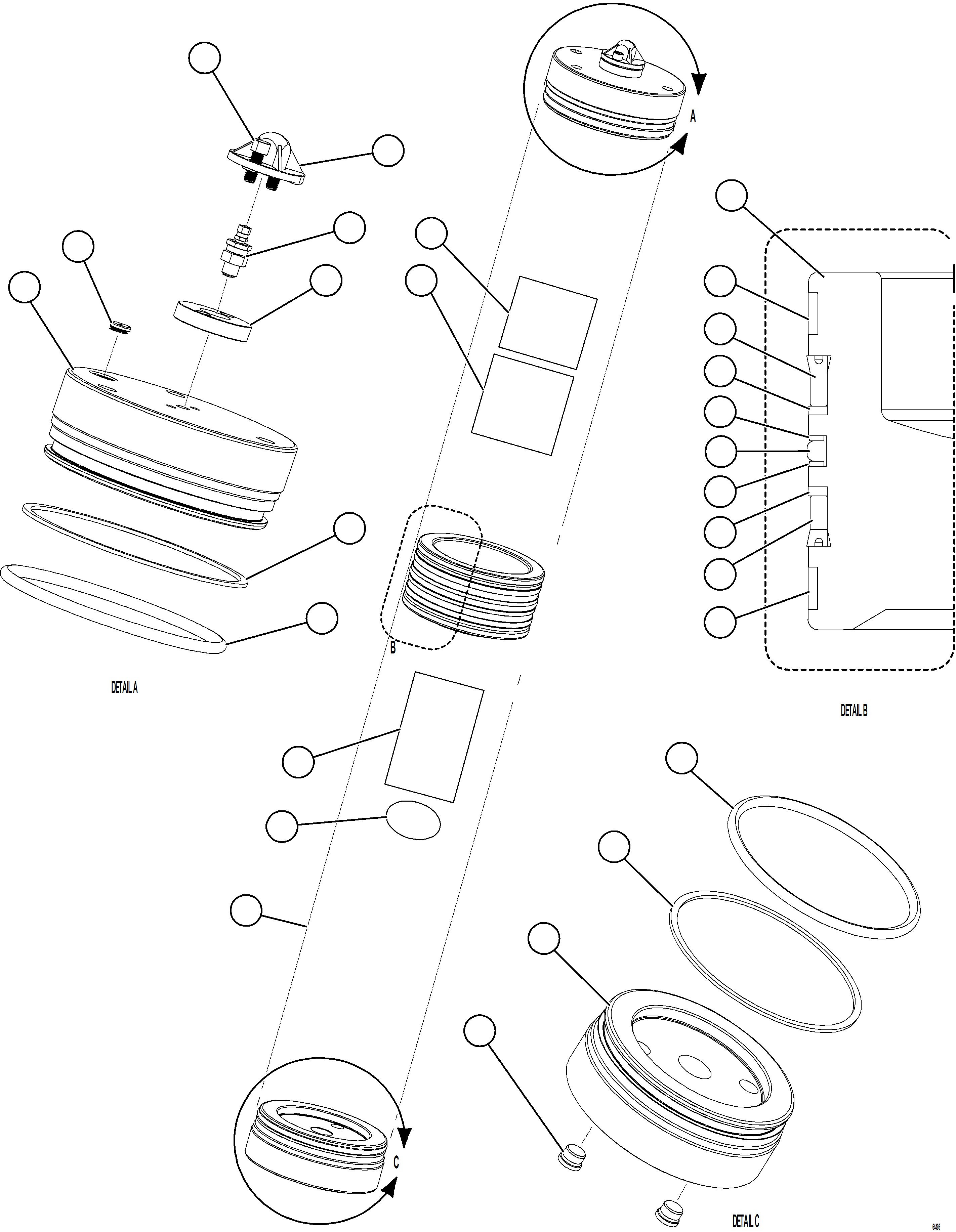 Komatsu parts book diagram for AFE78-D 930E-5 S/N A40027 - A40028 BMA GOONYELLA: PISTON ACCUMULATOR    58B-60-20070