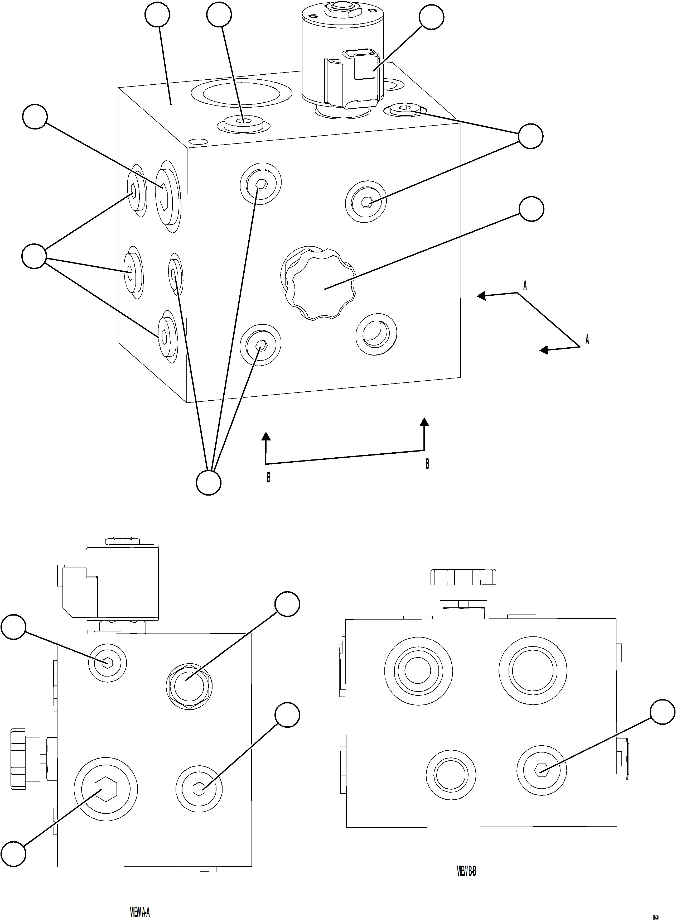 Komatsu parts book diagram for AFE78-D 930E-5 S/N A40027 - A40028 BMA GOONYELLA: AUXILIARY HYDRAULIC MANIFOLD    58B-60-01770