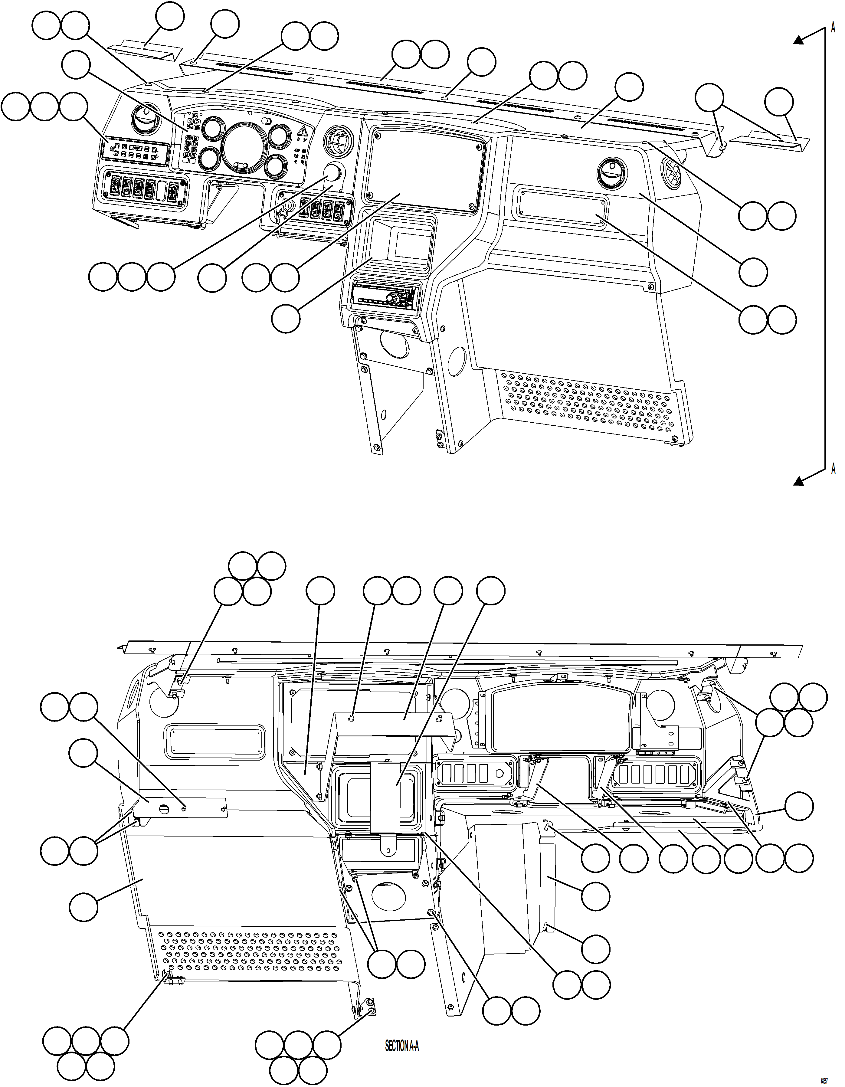 Komatsu parts book diagram for AFE78-D 930E-5 S/N A40027 - A40028 BMA GOONYELLA: INSTRUMENT PANEL ASSEMBLY