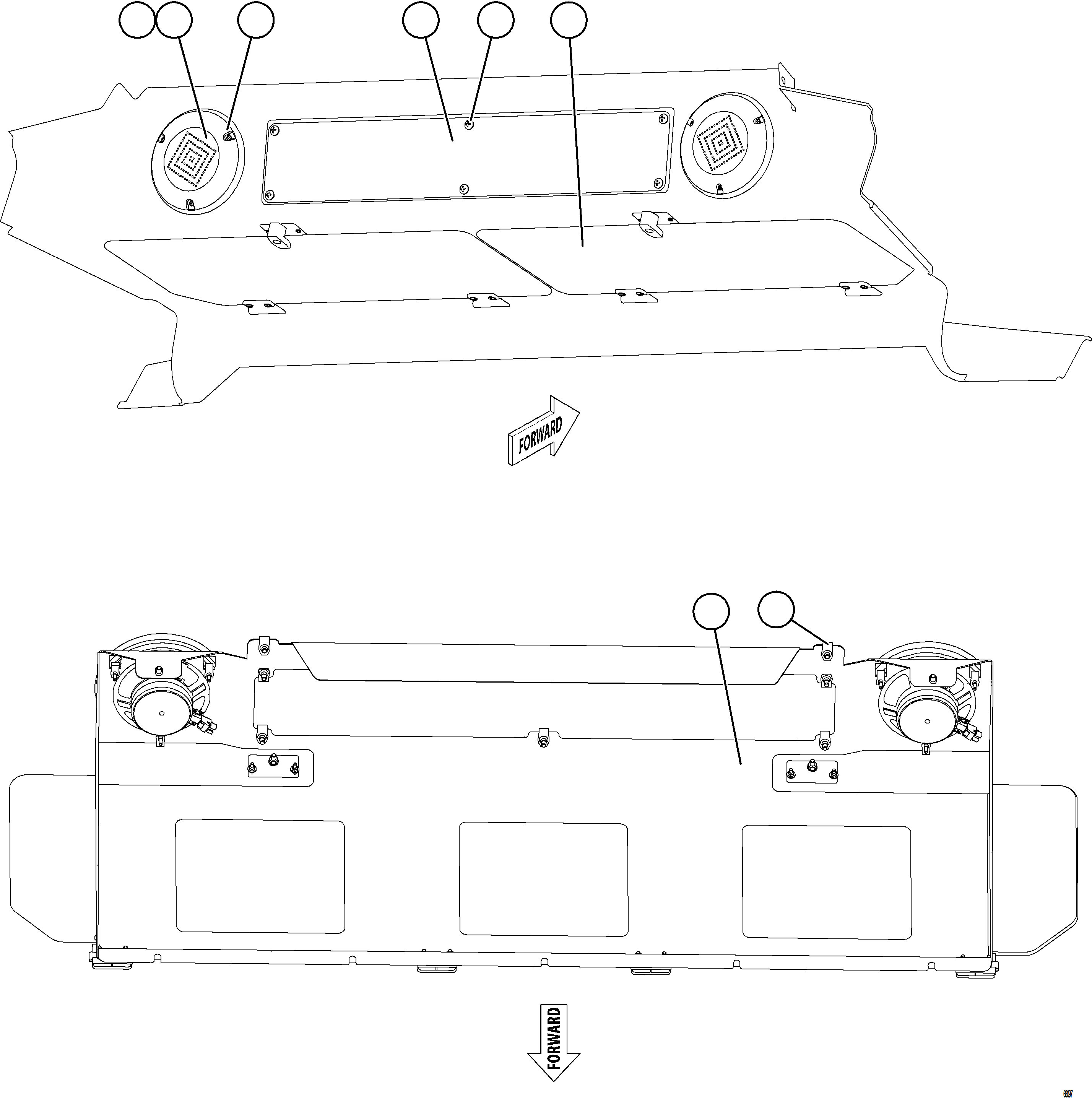 Komatsu parts book diagram for AFE78-D 930E-5 S/N A40027 - A40028 BMA GOONYELLA: OVERHEAD DASH MODULE