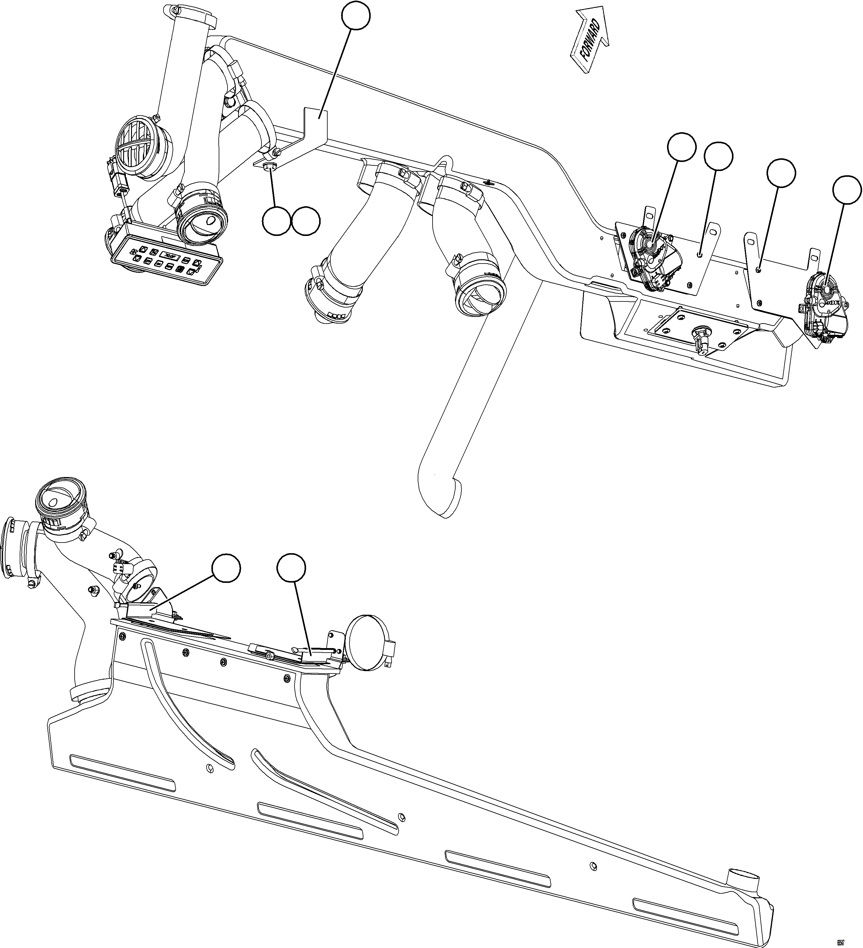 Komatsu parts book diagram for AFE78-D 930E-5 S/N A40027 - A40028 BMA GOONYELLA: HVAC INSTALLATION    2/4