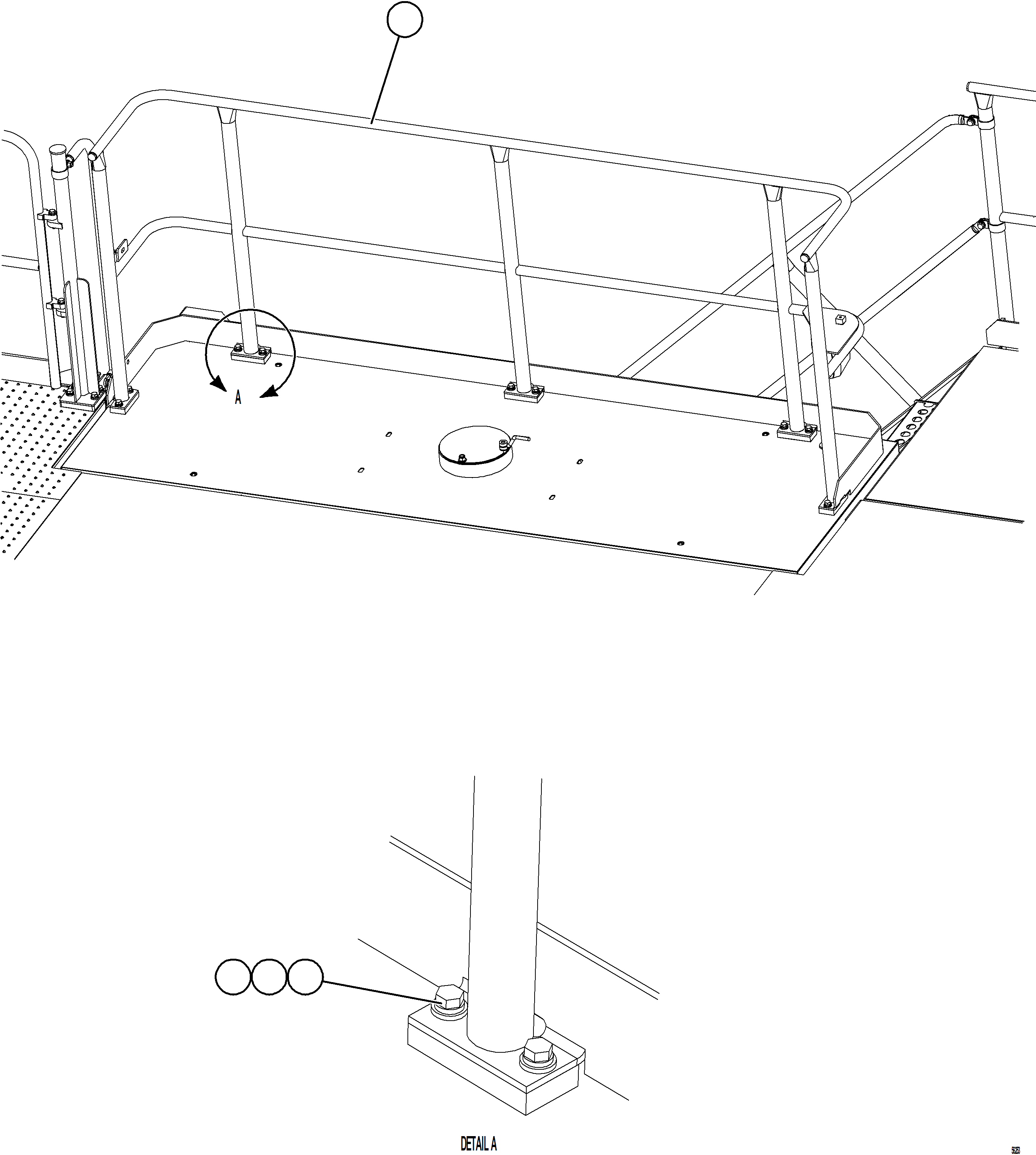 Komatsu parts book diagram for AFE78-D 930E-5 S/N A40027 - A40028 BMA GOONYELLA: GRILLE HANDRAIL