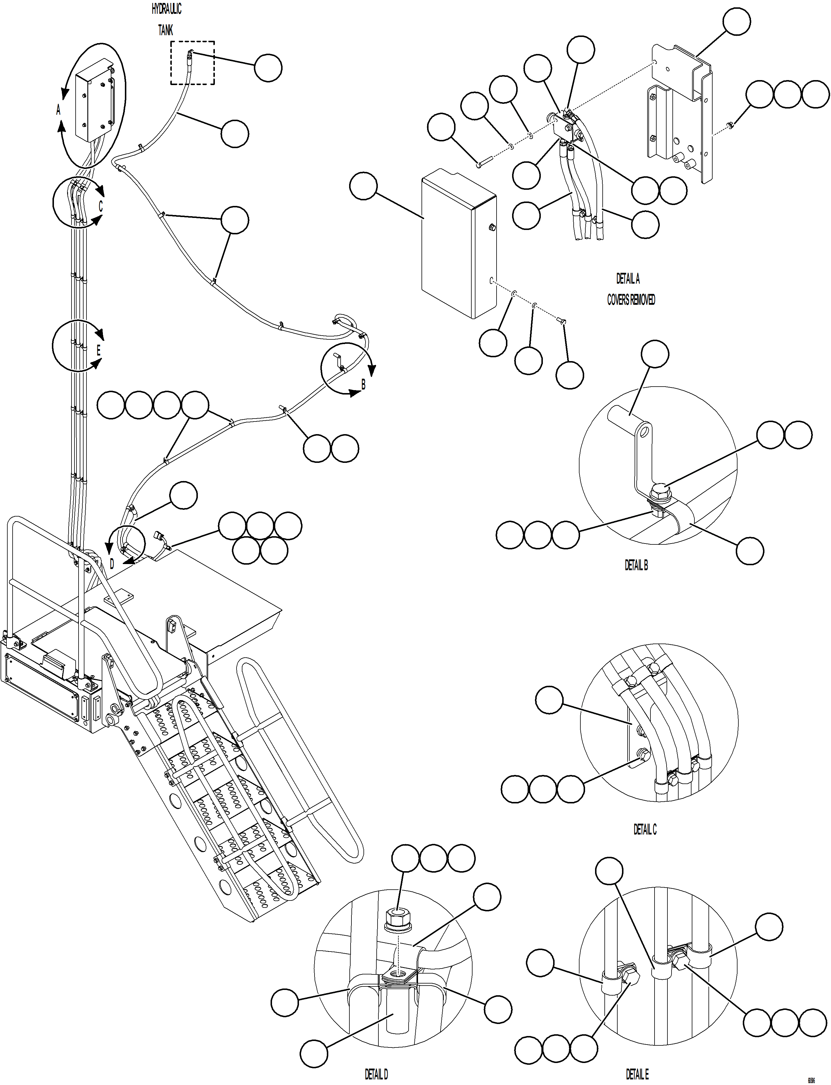 Komatsu parts book diagram for AFE78-D 930E-5 S/N A40027 - A40028 BMA GOONYELLA: RETRACTABLE LADDER    2/2