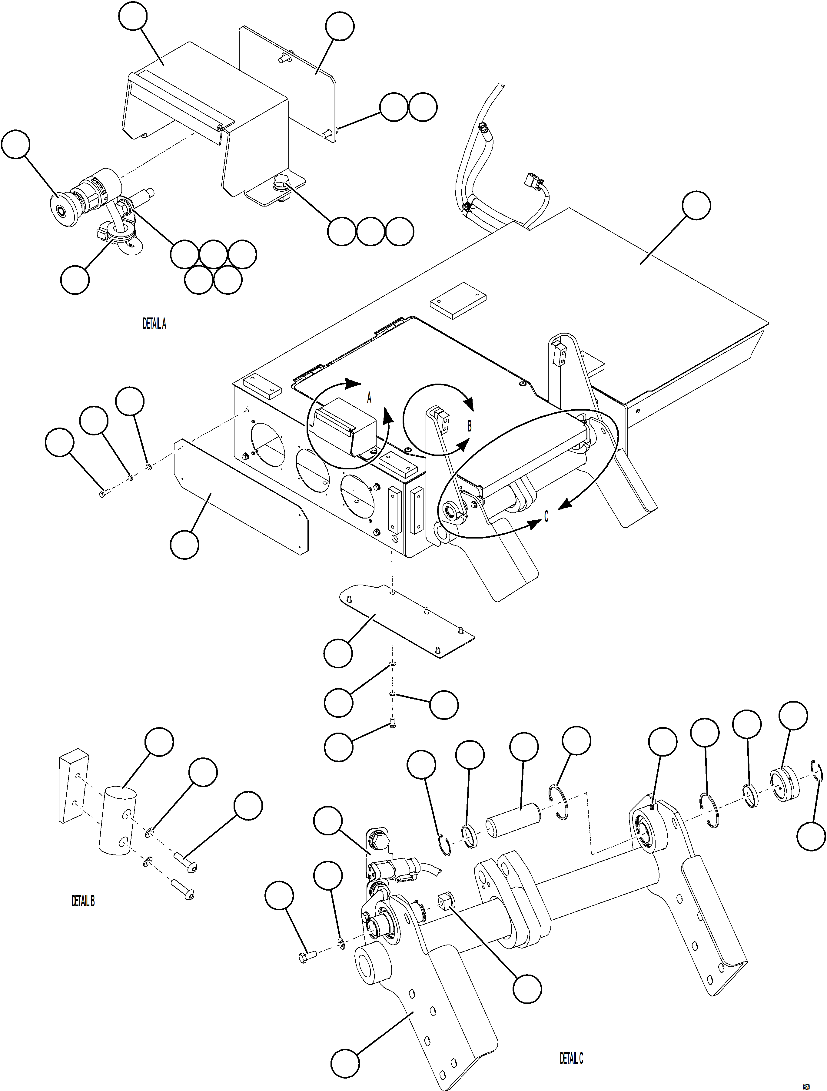 Komatsu parts book diagram for AFE78-D 930E-5 S/N A40027 - A40028 BMA GOONYELLA: PLATFORM ASSEMBLY    1/2