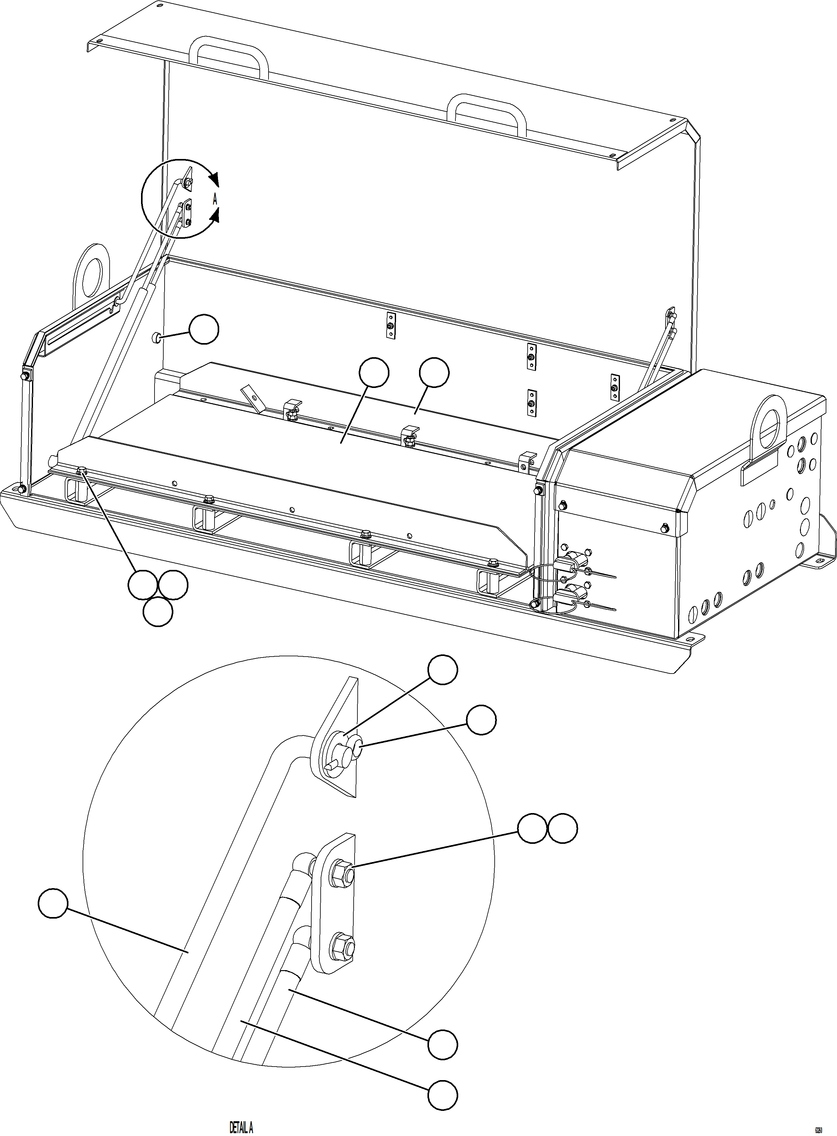 Komatsu parts book diagram for AFE78-E 930E-5 S/N A40022, A40024 - A40025  TECK: BATTERY BOX    2/6
