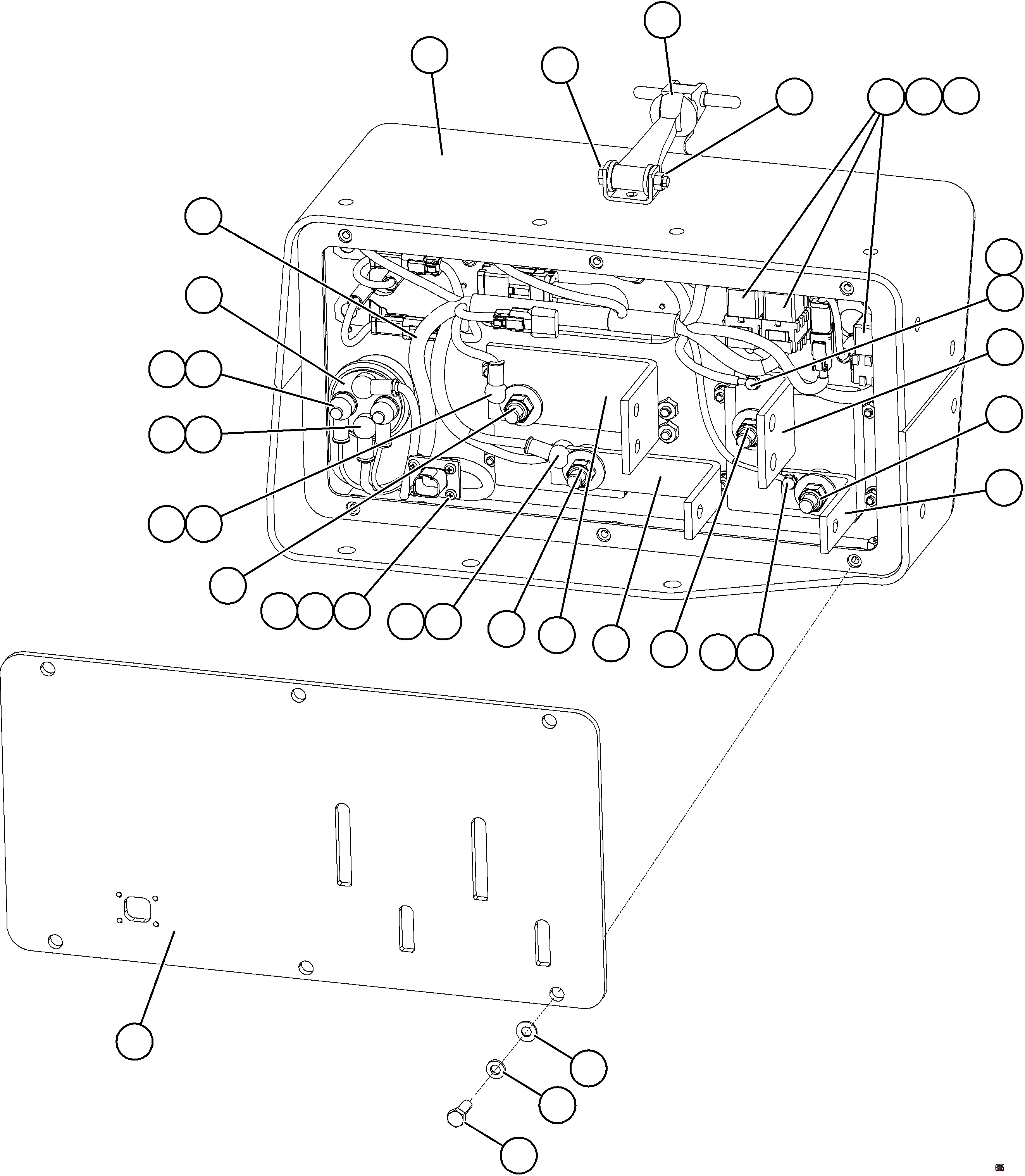 Komatsu parts book diagram for AFE78-E 930E-5 S/N A40022, A40024 - A40025  TECK: ISOLATION BOX    2/3