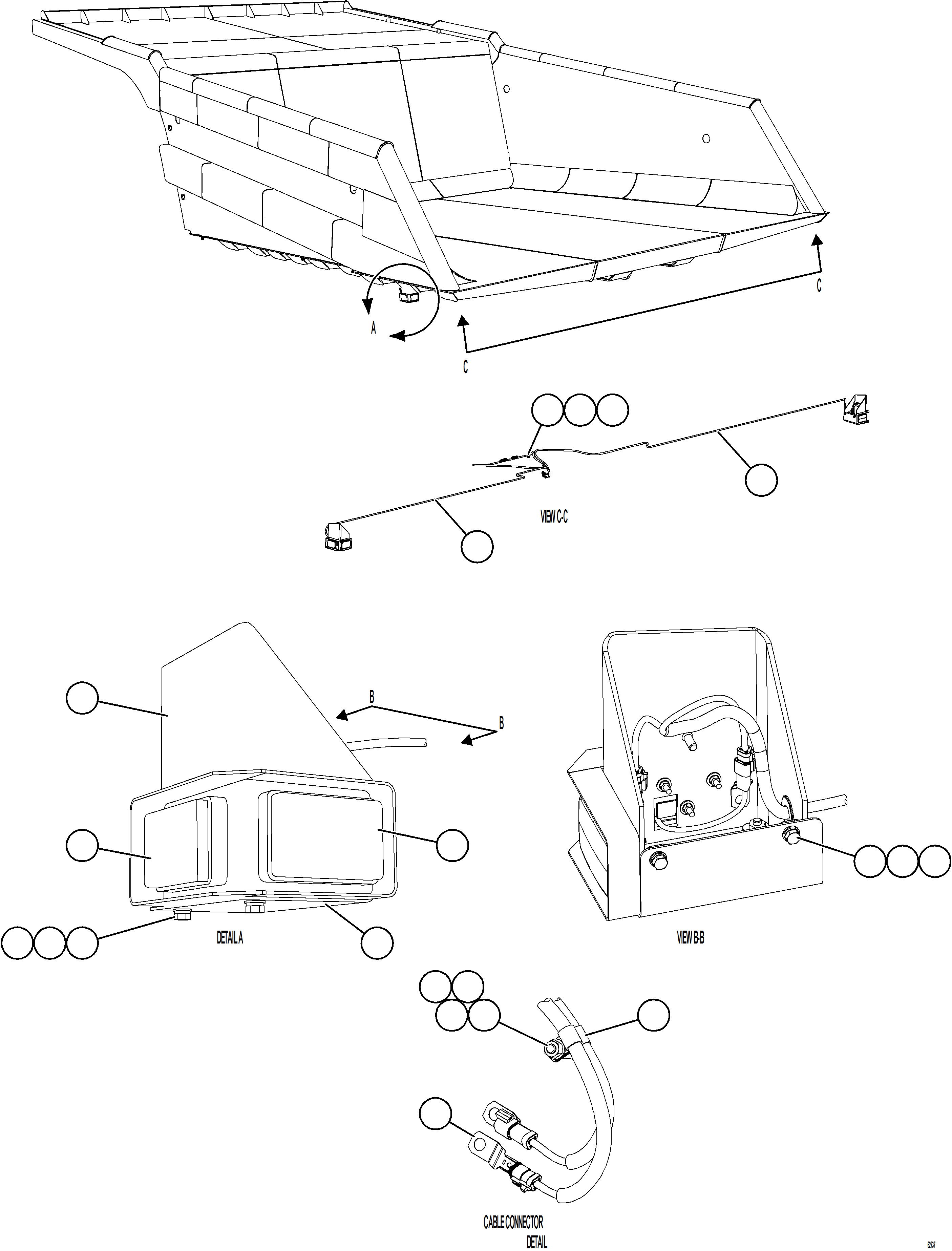 Komatsu parts book diagram for AFE78-E 930E-5 S/N A40022, A40024 - A40025  TECK: BODY CLEARANCE LIGHTS