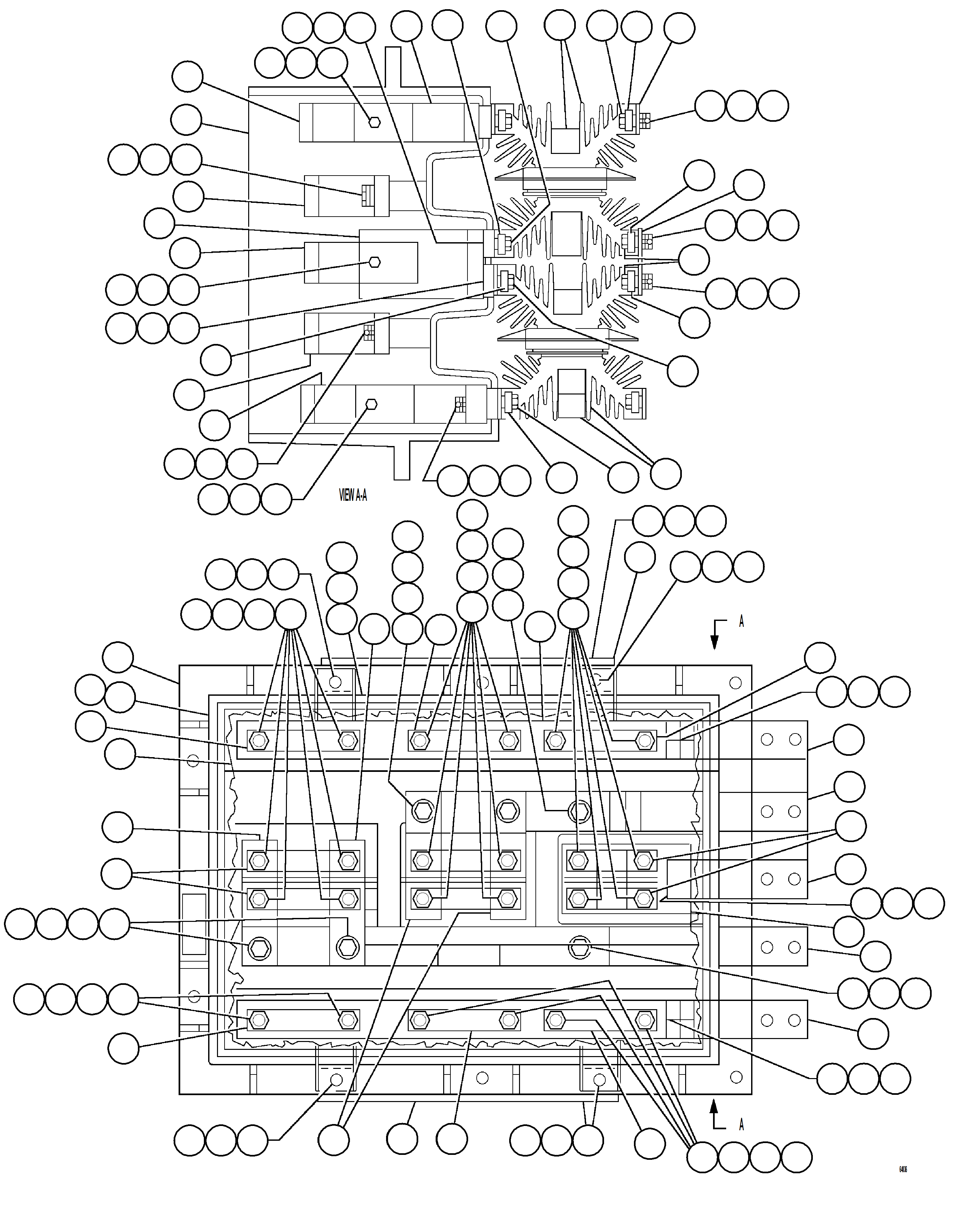 Komatsu parts book diagram for AFE78-E 930E-5 S/N A40022, A40024 - A40025  TECK: RECTIFIER PANEL    GE0557