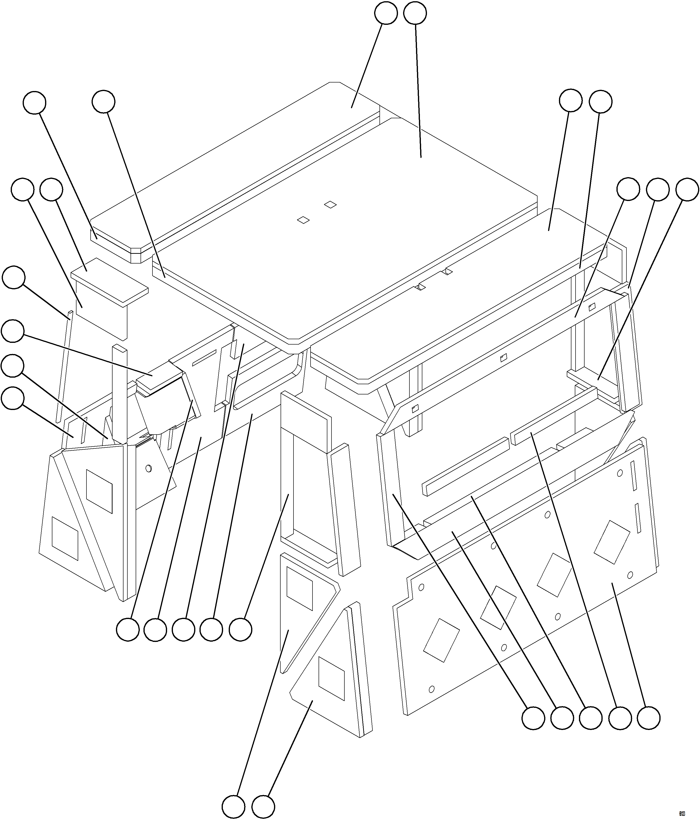 Komatsu parts book diagram for AFE78-E 930E-5 S/N A40022, A40024 - A40025  TECK: CAB INSULATION    2/2