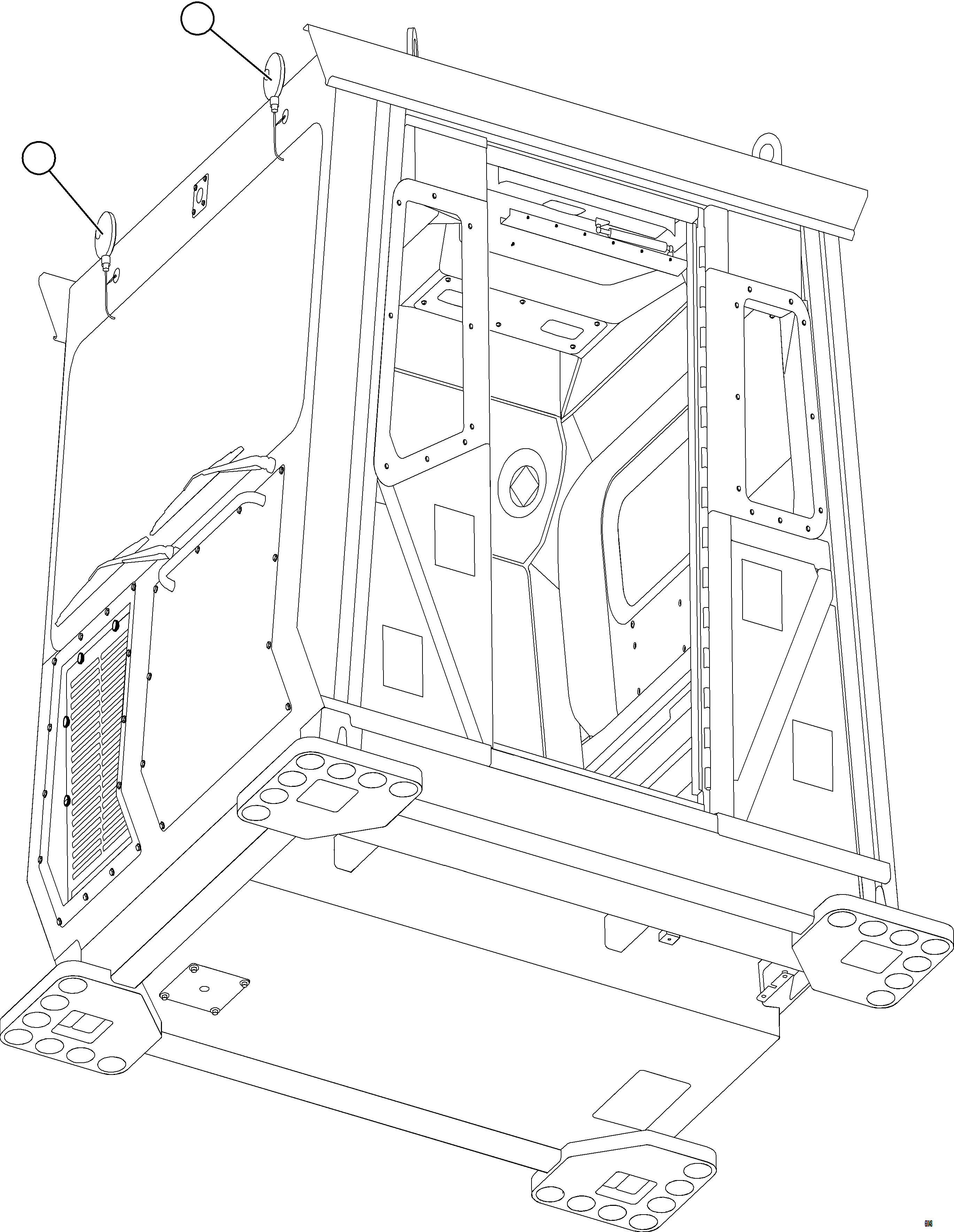 Komatsu parts book diagram for AFE78-E 930E-5 S/N A40022, A40024 - A40025  TECK: CAB LIGHTS    1/2