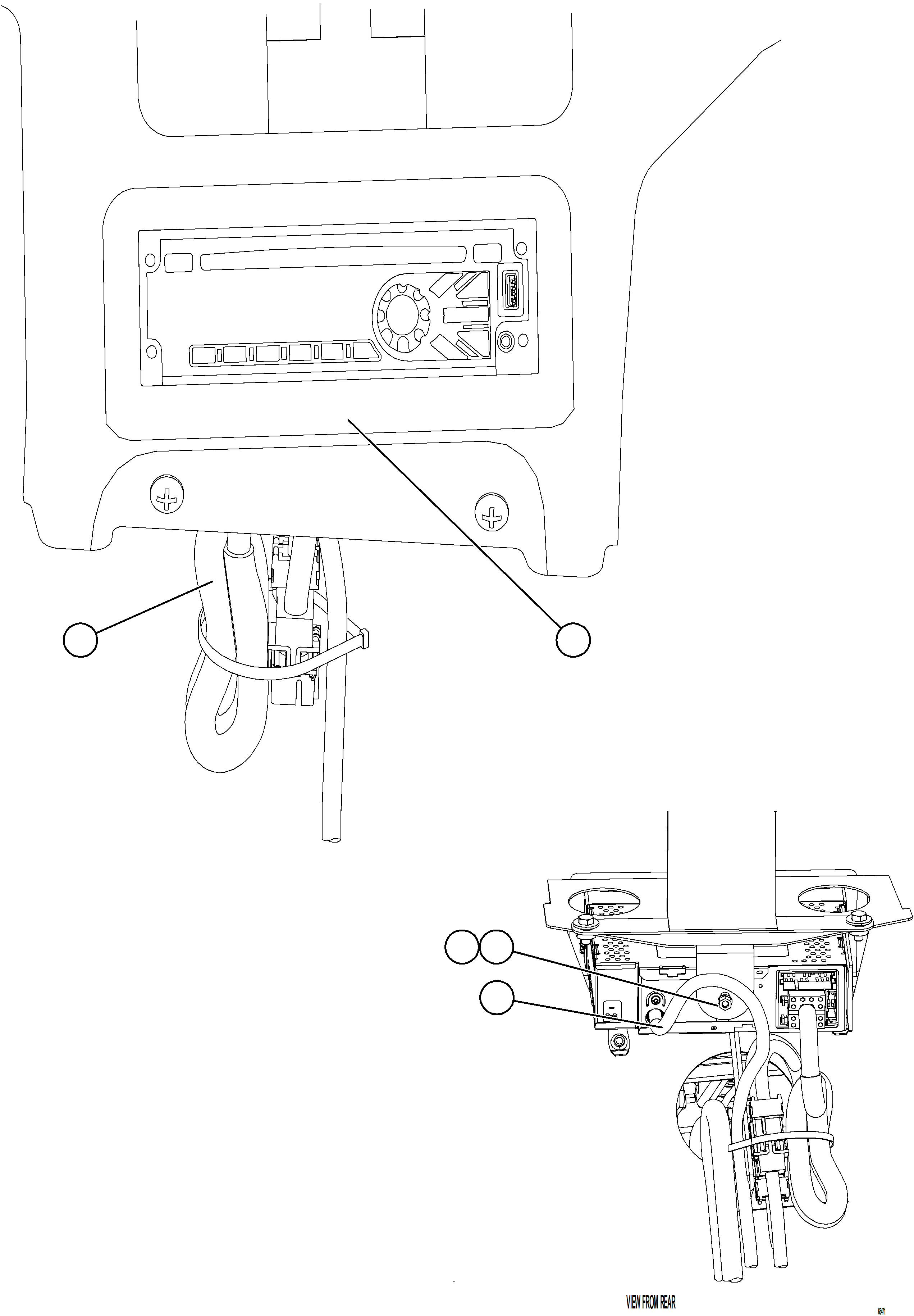 Komatsu parts book diagram for AFE78-E 930E-5 S/N A40022, A40024 - A40025  TECK: RADIO MODULE