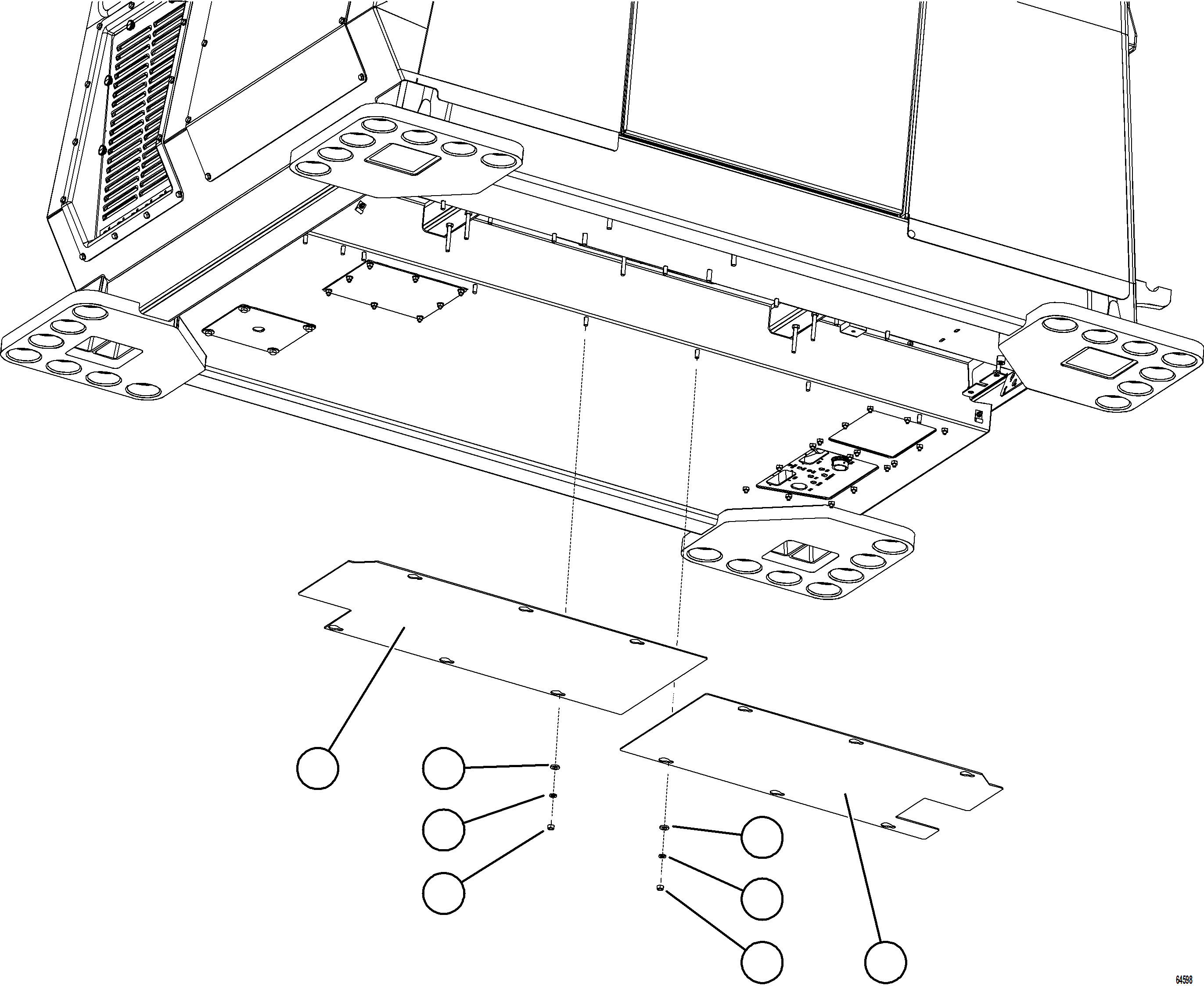 Komatsu parts book diagram for AFE78-E 930E-5 S/N A40022, A40024 - A40025  TECK: CAB HYDRAULIC HOSE COVERS
