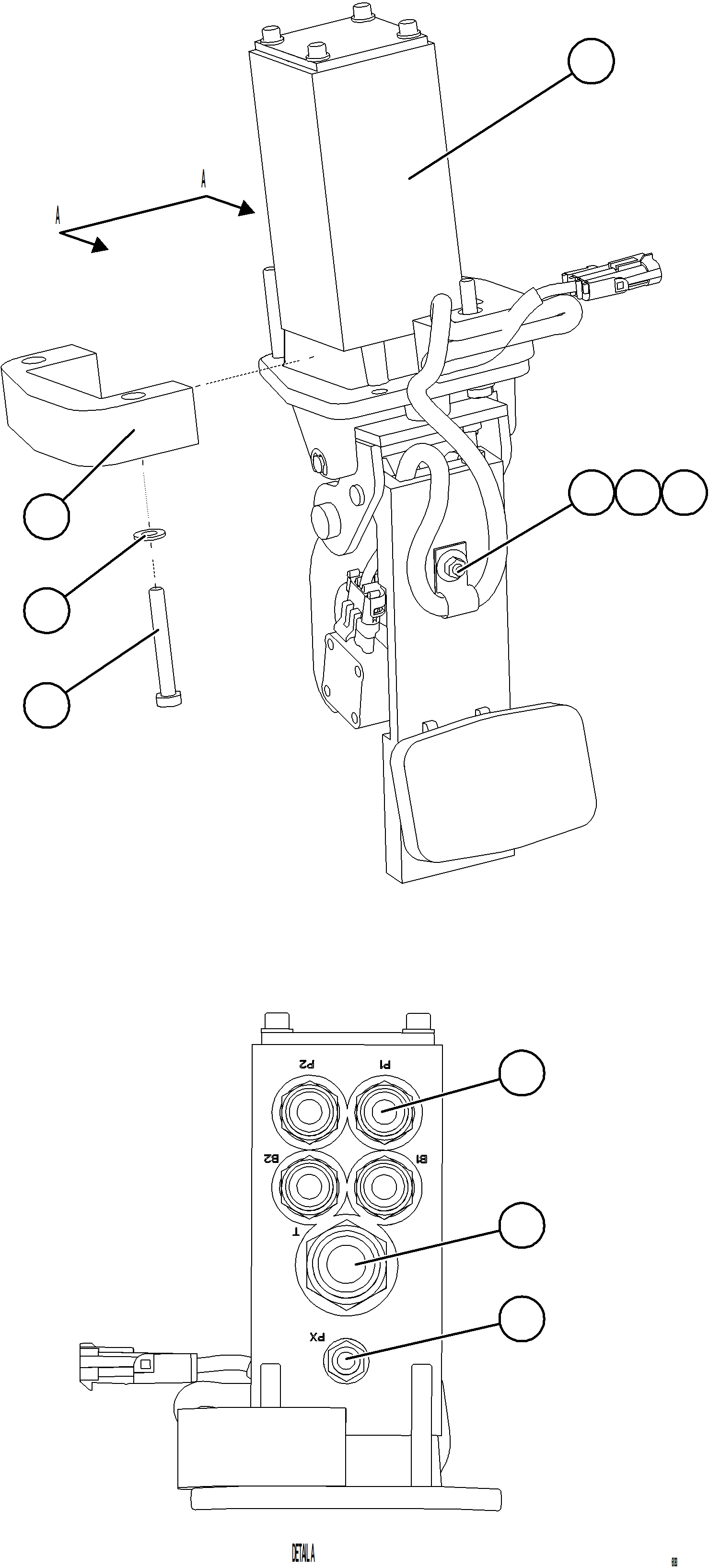 Komatsu parts book diagram for AFE78-E 930E-5 S/N A40022, A40024 - A40025  TECK: RETARD/BRAKE PEDAL INSTALLATION