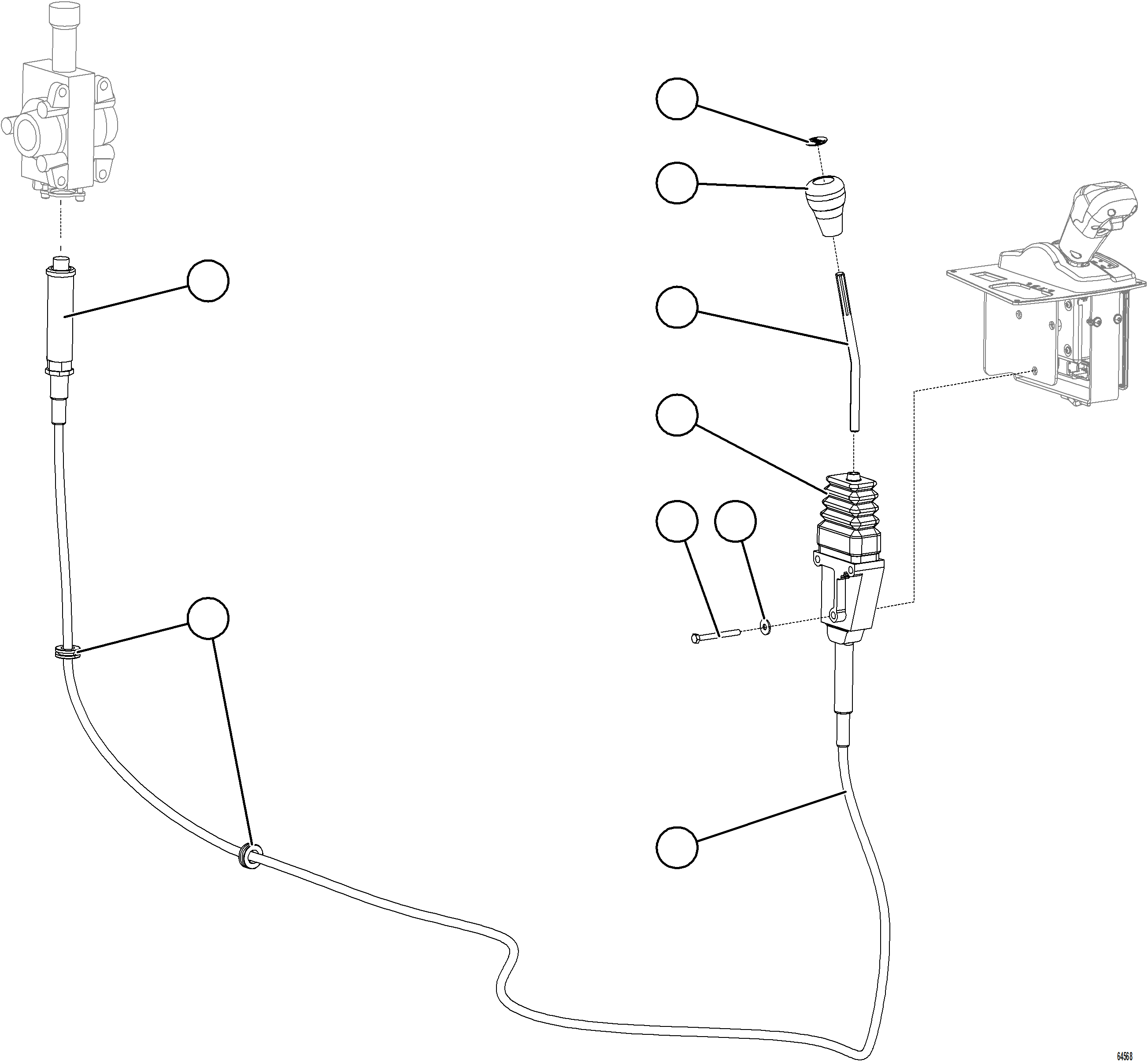 Komatsu parts book diagram for AFE78-E 930E-5 S/N A40022, A40024 - A40025  TECK: HOIST LEVER INSTALLATION