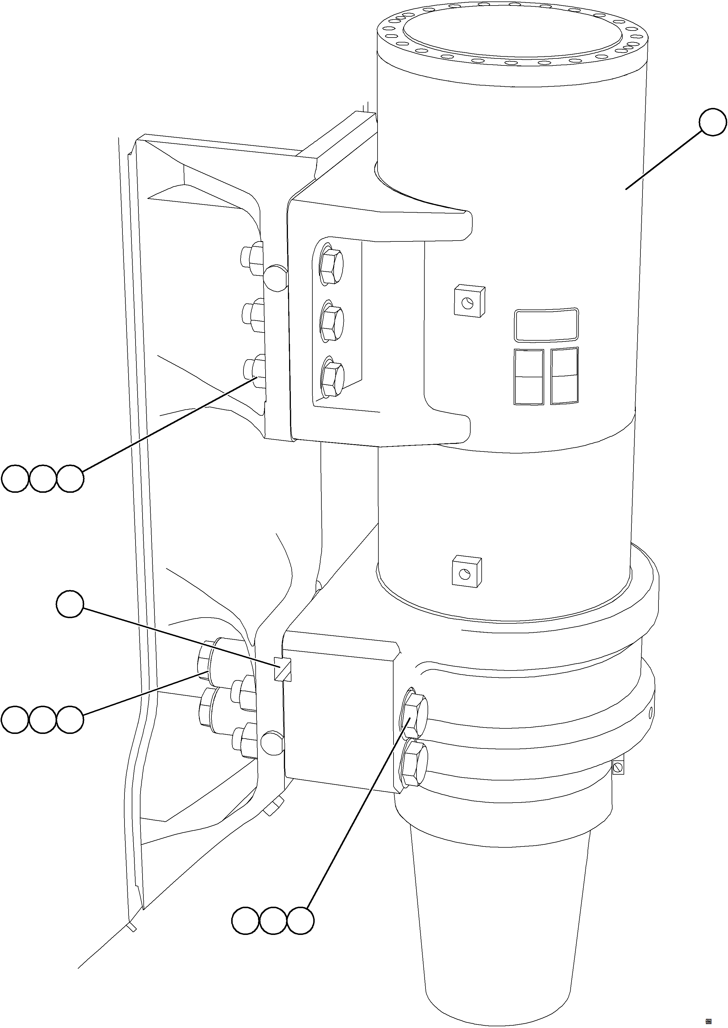 Komatsu parts book diagram for AFE78-E 930E-5 S/N A40022, A40024 - A40025  TECK: FRONT SUSPENSION INSTALLATION    1/3