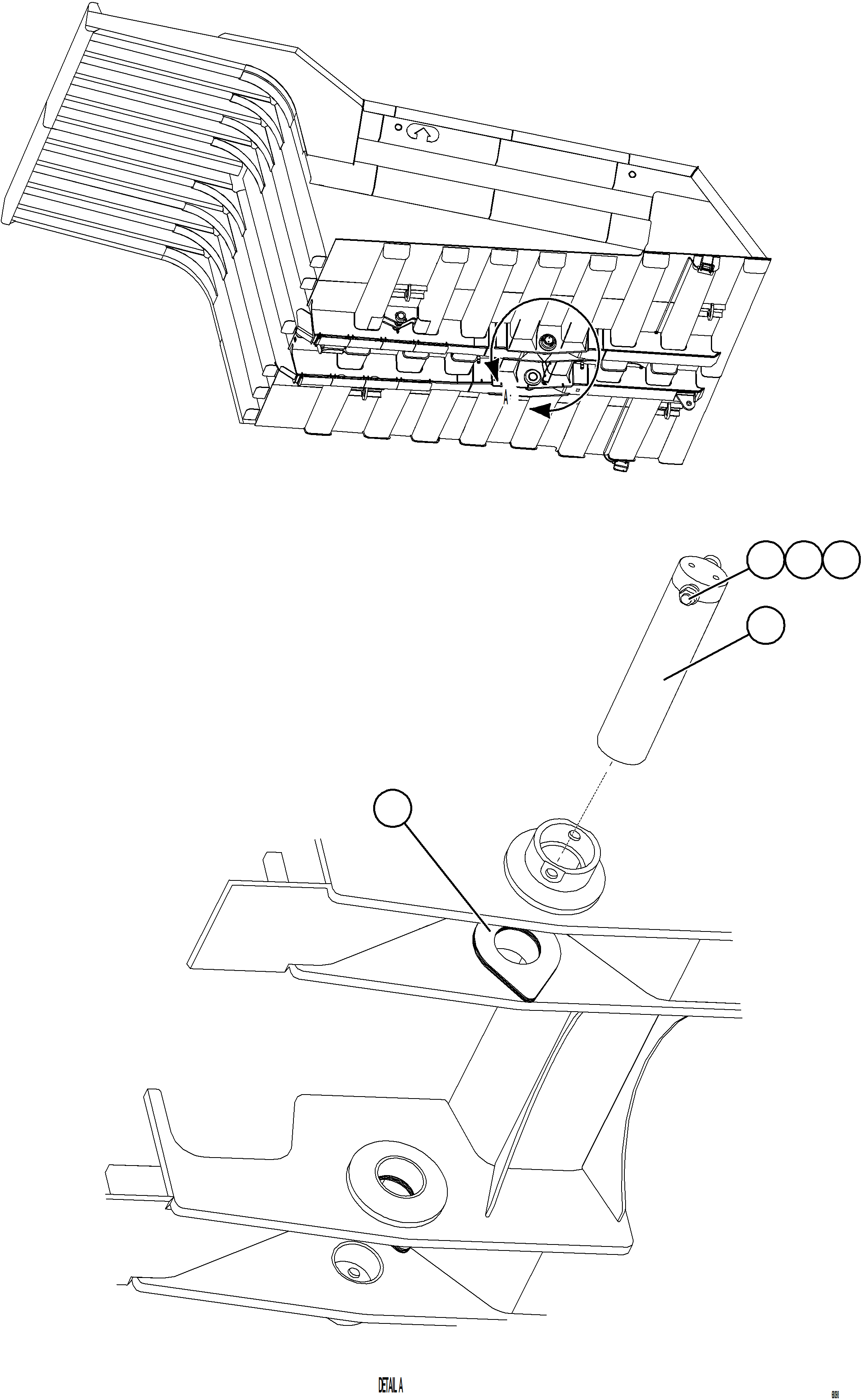 Komatsu parts book diagram for AFE78-E 930E-5 S/N A40022, A40024 - A40025  TECK: BODY PIVOT    1/3