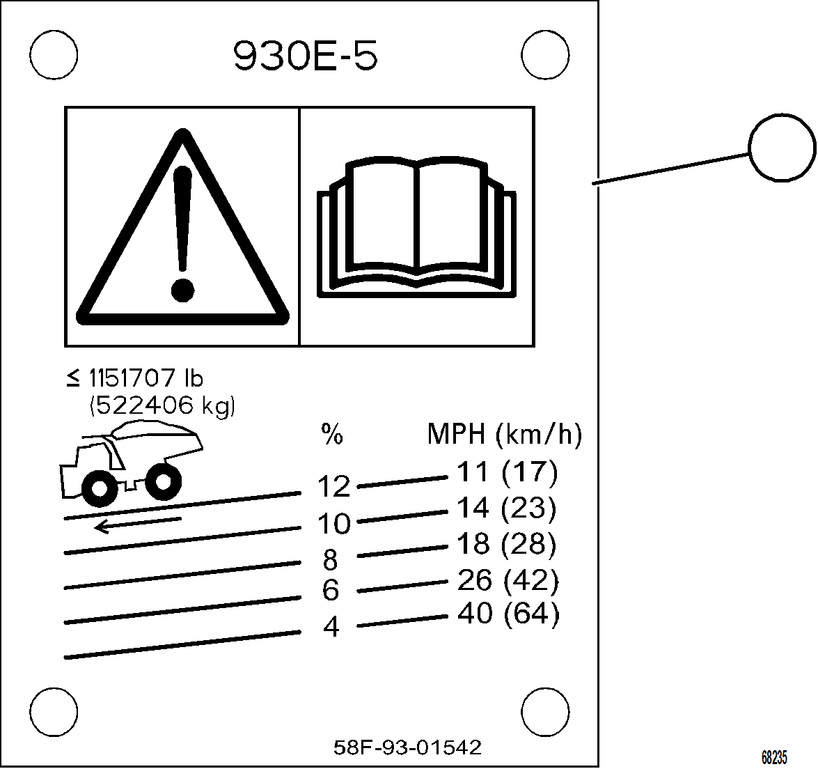 Komatsu parts book diagram for AFE78-E 930E-5 S/N A40022, A40024 - A40025  TECK: DECALS & WARNINGS    5/8