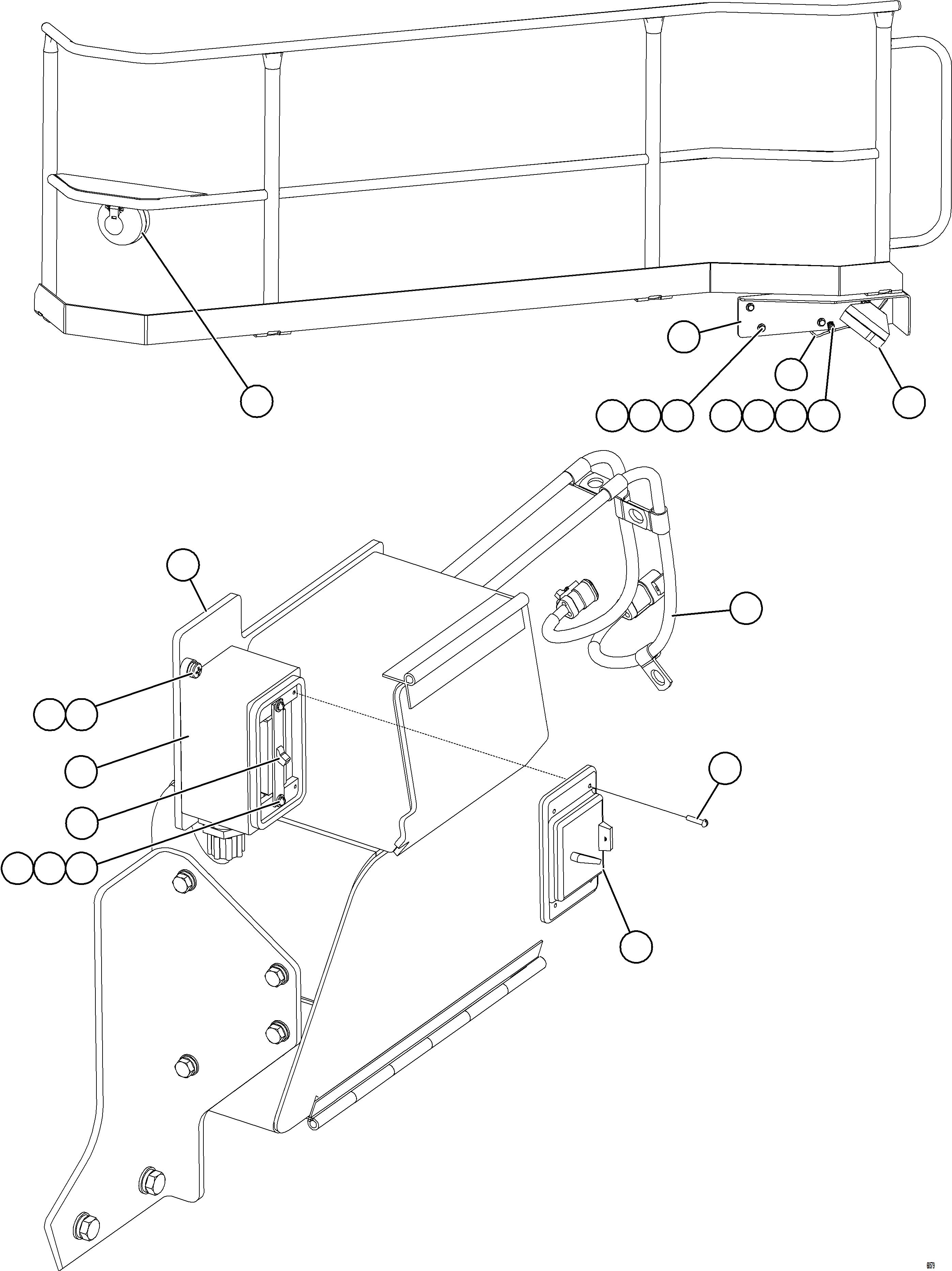 Komatsu parts book diagram for AFE78-H 930E-5 S/N A40038 - A40041, A40044 - A40045, A40048 - A40049, A40053  SOUTHFLANK: LADDER LIGHTS & GROUND LEVEL SWITCH