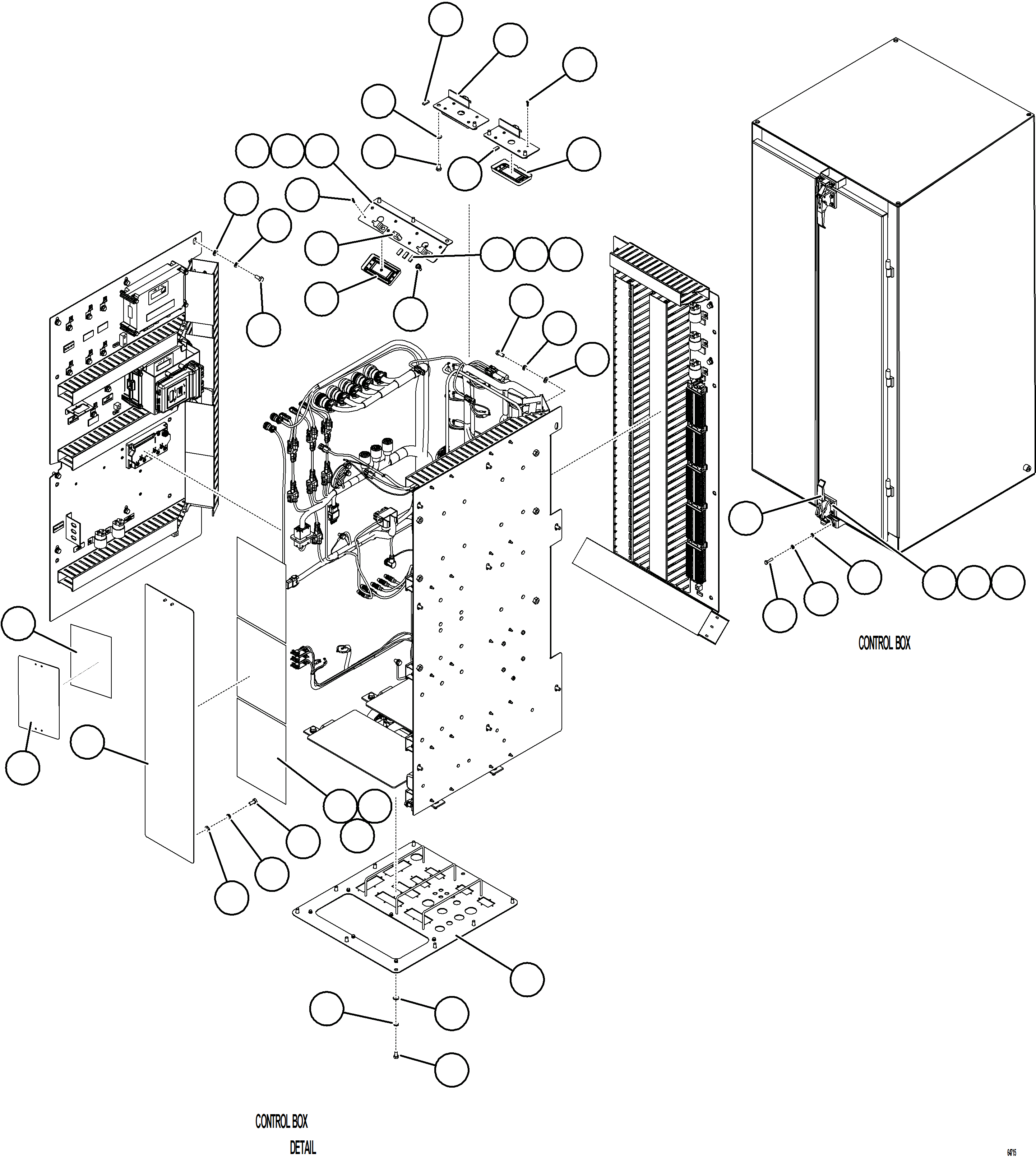 Komatsu parts book diagram for AFE78-H 930E-5 S/N A40038 - A40041, A40044 - A40045, A40048 - A40049, A40053  SOUTHFLANK: AUXILIARY CONTROL CABINET STRUCTURE    2/2