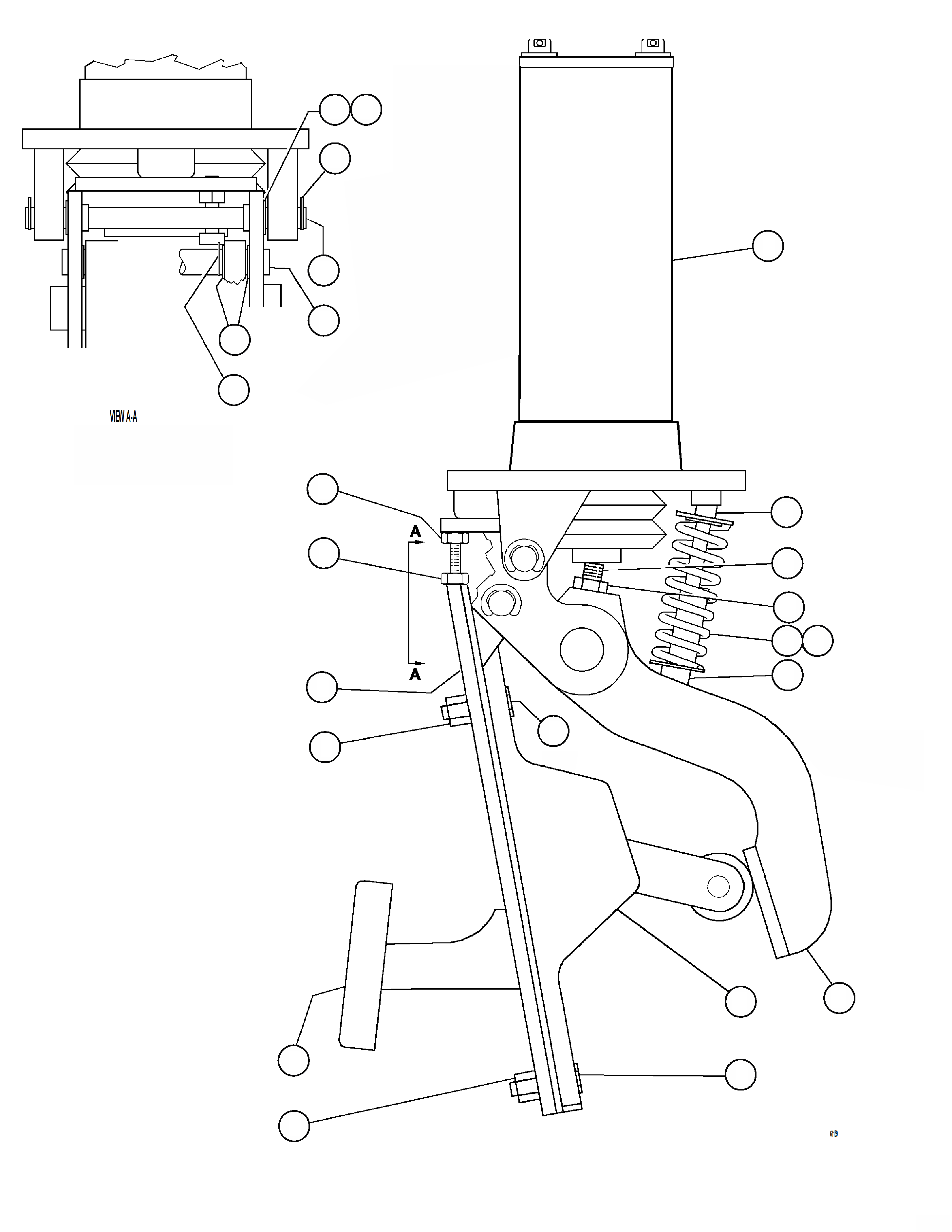 Komatsu parts book diagram for AFE78-H 930E-5 S/N A40038 - A40041, A40044 - A40045, A40048 - A40049, A40053  SOUTHFLANK: BRAKE VALVE ASSEMBLY    58F-61-00000