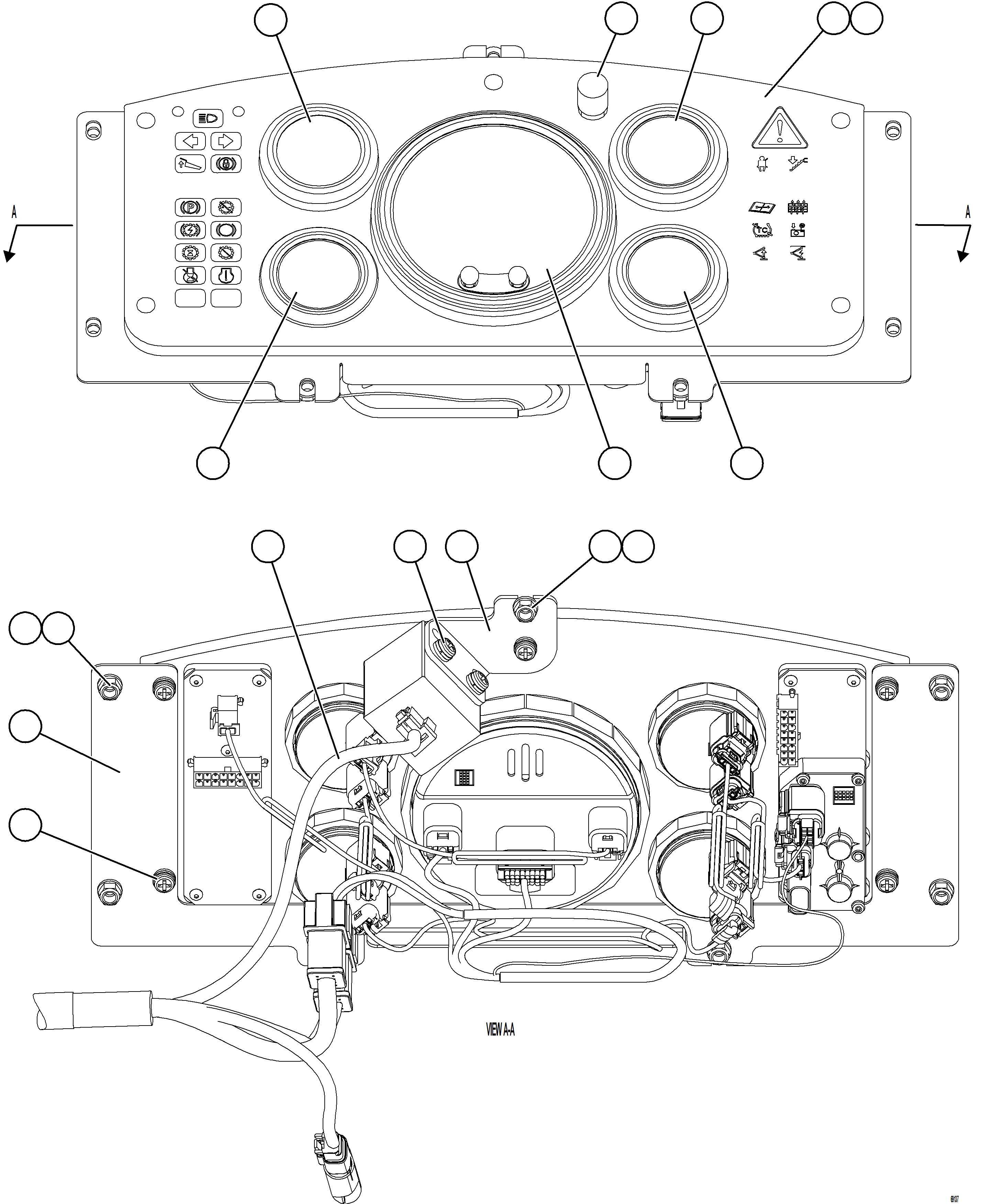 Komatsu parts book diagram for AFE78-H 930E-5 S/N A40038 - A40041, A40044 - A40045, A40048 - A40049, A40053  SOUTHFLANK: GAUGE PANEL INSTALLATION