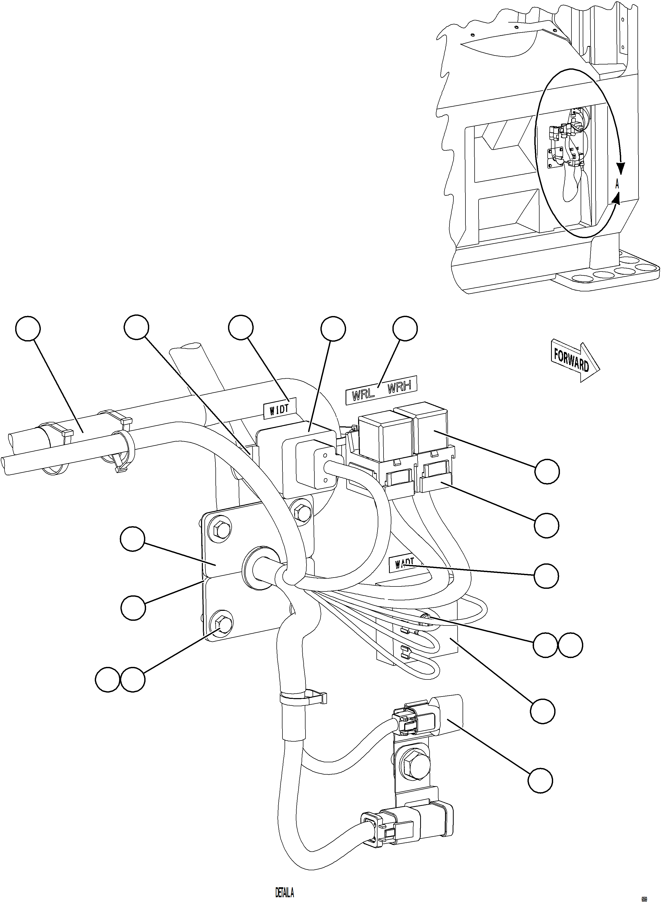 Komatsu parts book diagram for AFE78-H 930E-5 S/N A40038 - A40041, A40044 - A40045, A40048 - A40049, A40053  SOUTHFLANK: WIPER/WASHER TIMER DELAY MODULES