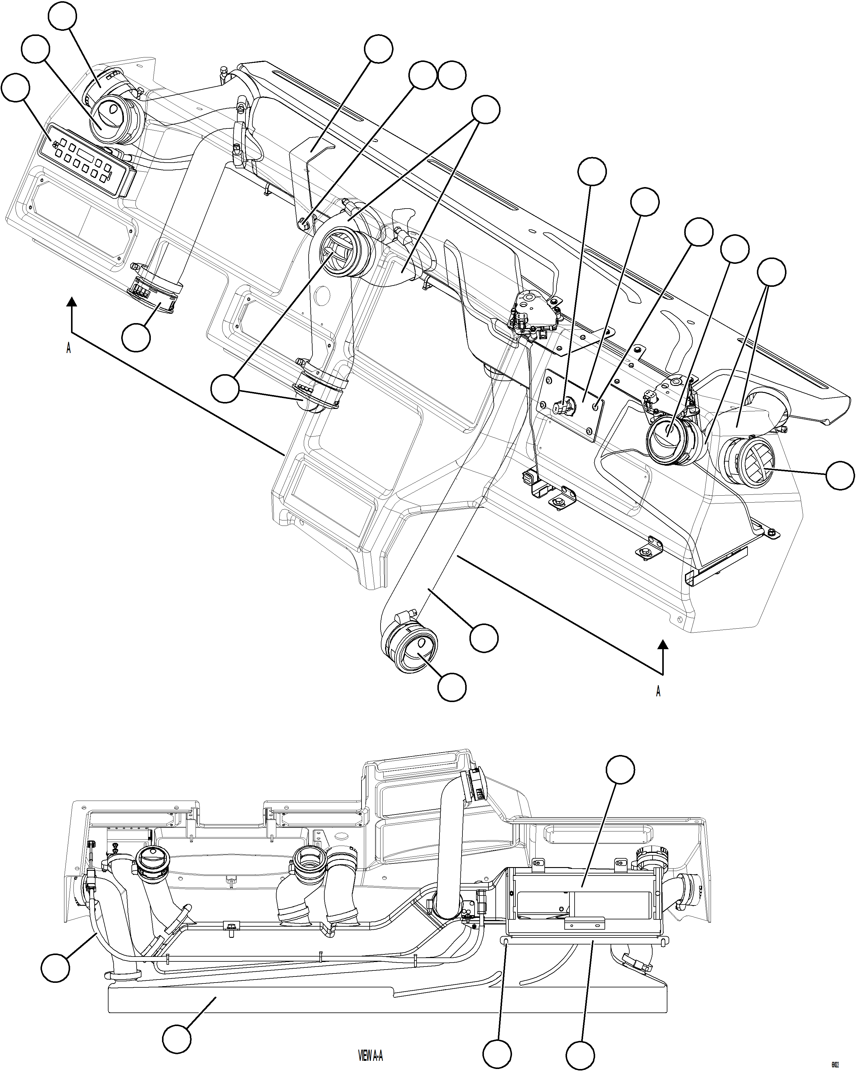 Komatsu parts book diagram for AFE78-H 930E-5 S/N A40038 - A40041, A40044 - A40045, A40048 - A40049, A40053  SOUTHFLANK: HVAC INSTALLATION    1/4