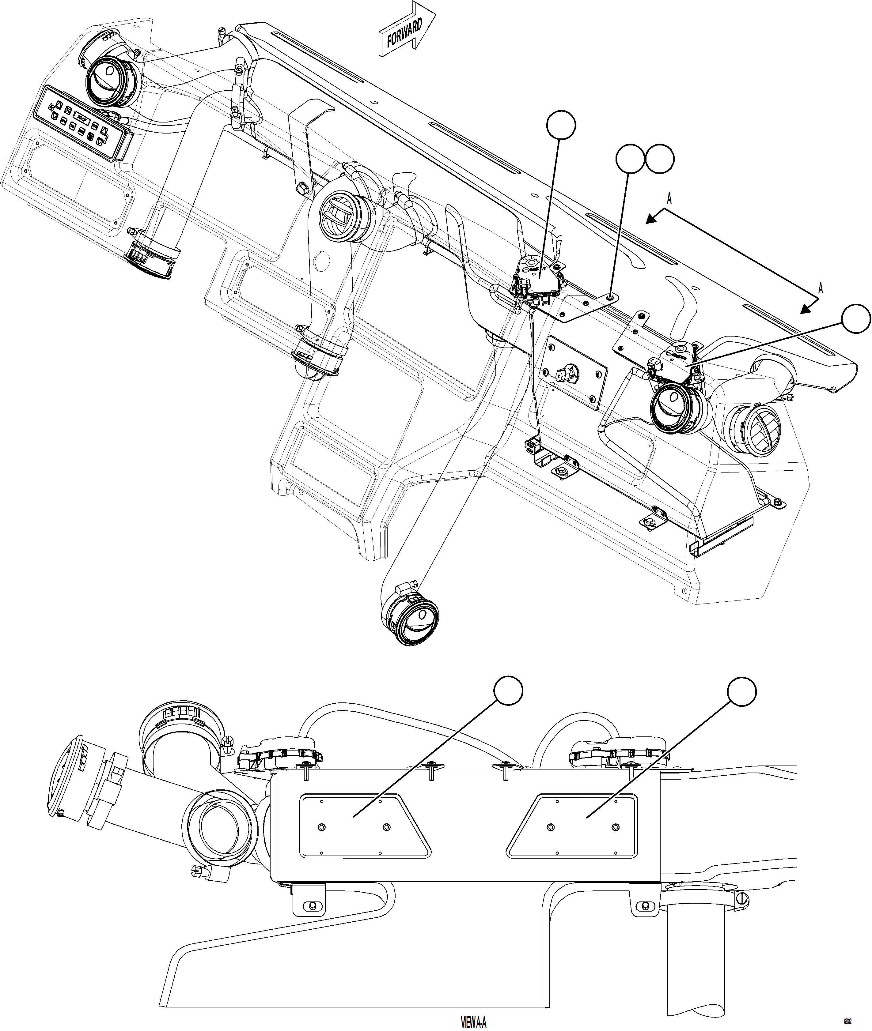 Komatsu parts book diagram for AFE78-H 930E-5 S/N A40038 - A40041, A40044 - A40045, A40048 - A40049, A40053  SOUTHFLANK: HVAC INSTALLATION    2/4