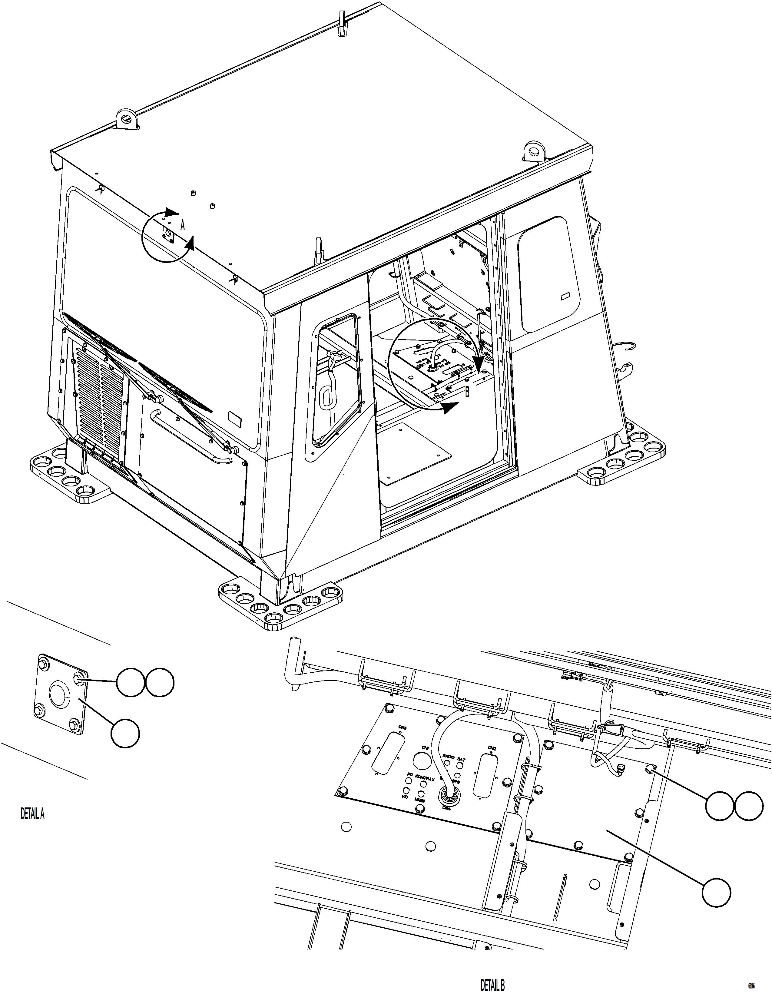 Komatsu parts book diagram for AFE78-H 930E-5 S/N A40038 - A40041, A40044 - A40045, A40048 - A40049, A40053  SOUTHFLANK: CAB MISCELLANEOUS    2/2