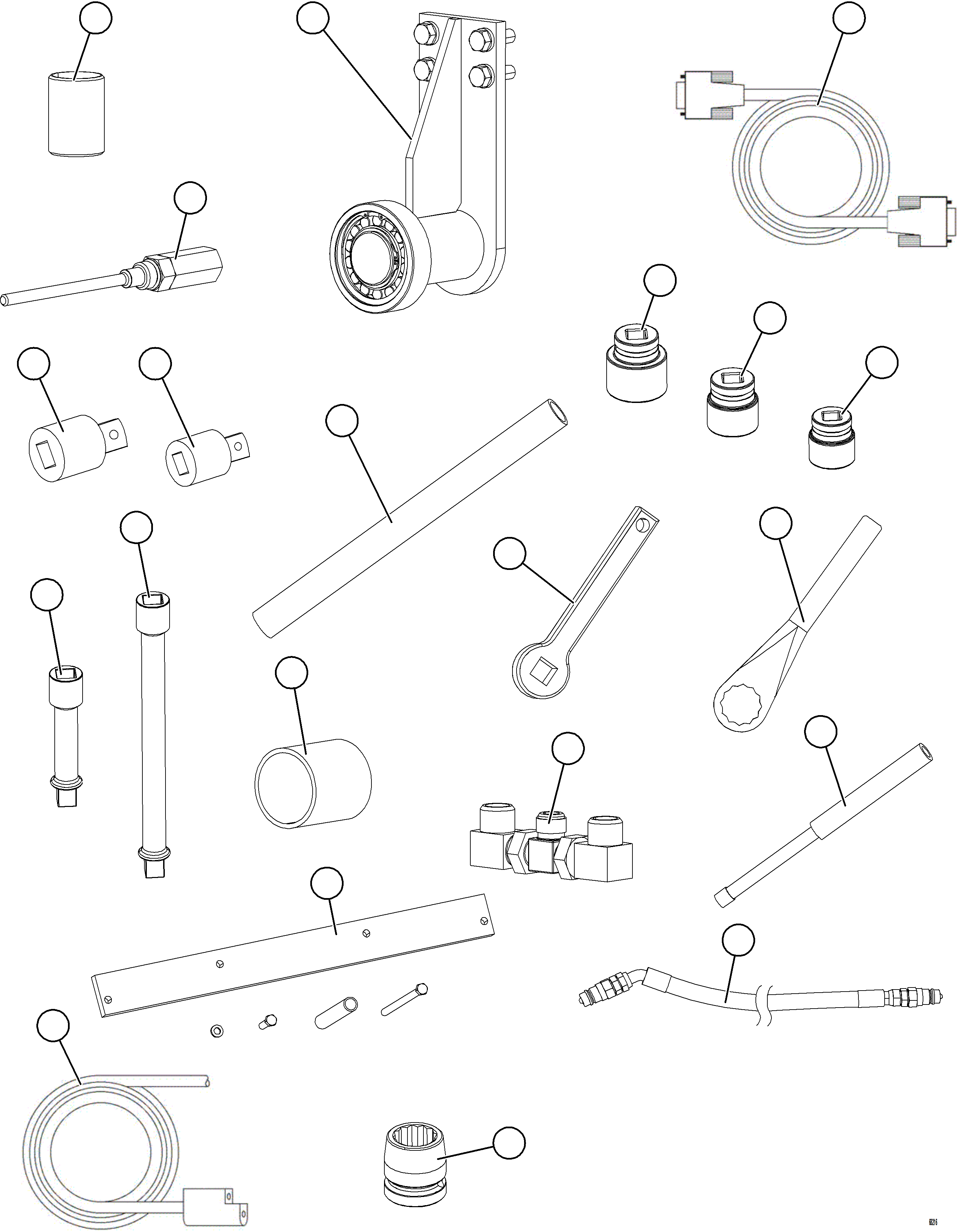Komatsu parts book diagram for AFE78-H 930E-5 S/N A40038 - A40041, A40044 - A40045, A40048 - A40049, A40053  SOUTHFLANK: TOOL GROUP    1/2