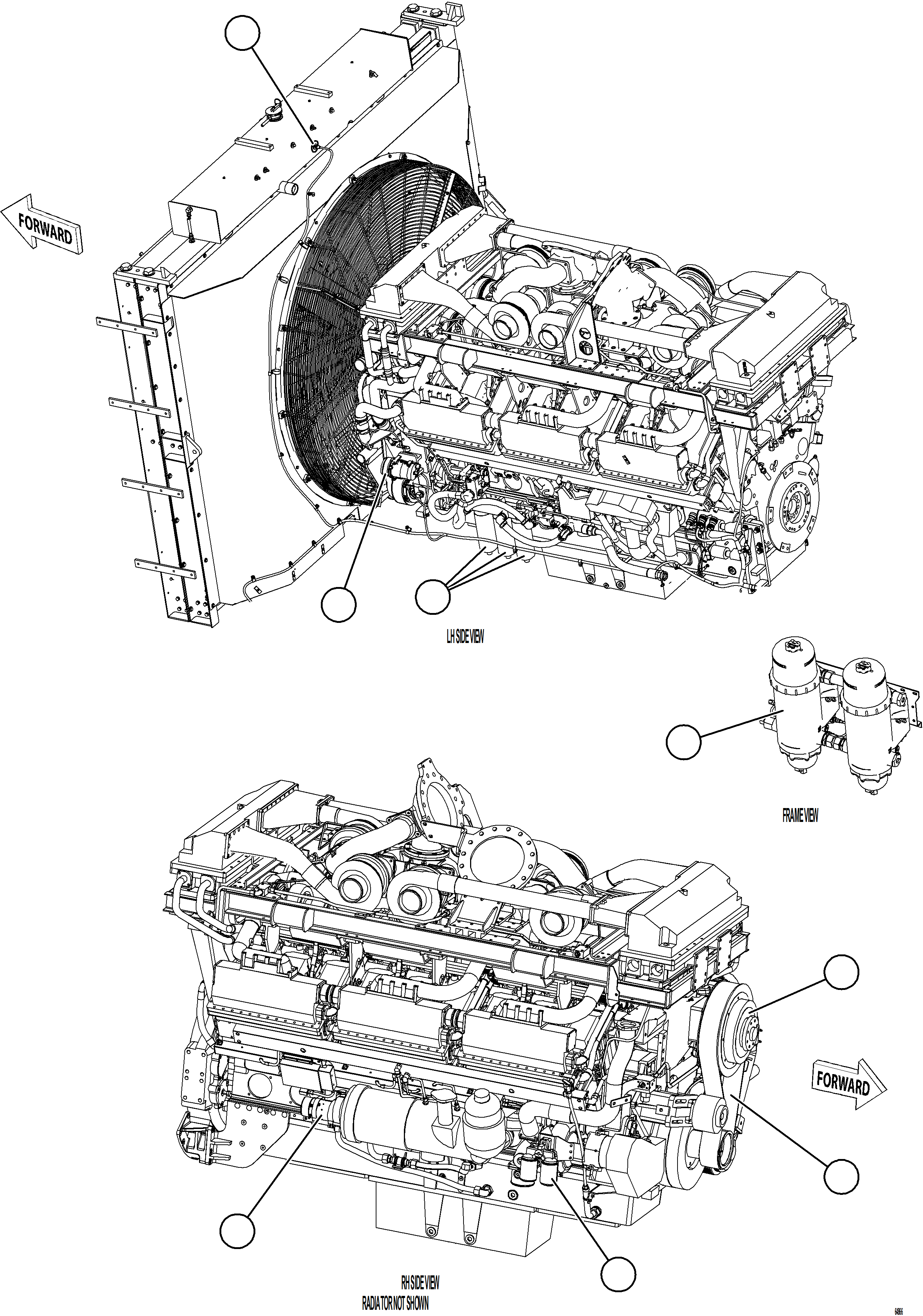 Komatsu parts book diagram for AFE78-S 930E-5 S/N A40078 - A40079  BOLIDEN: ENGINE COMPONENTS